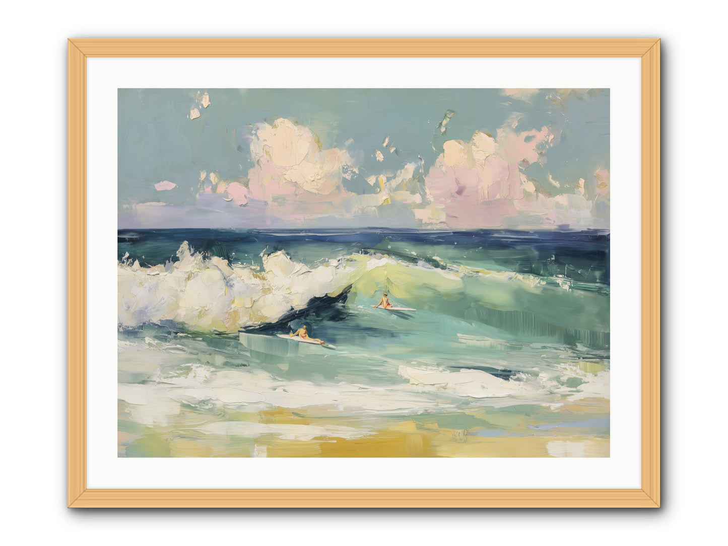 Deep Blue Calling -- Framed Print - Natural 32x24
