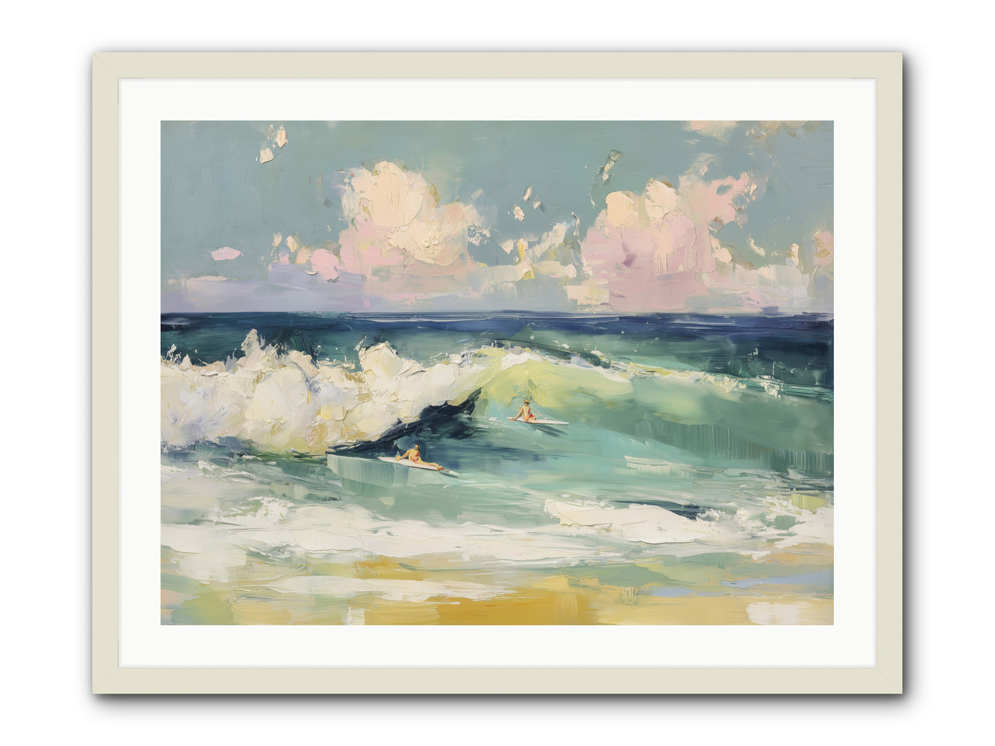 Deep Blue Calling -- Framed Print - White 32x24