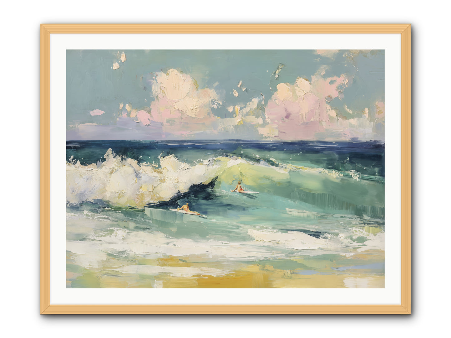 Deep Blue Calling -- Framed Print - Natural 40x30