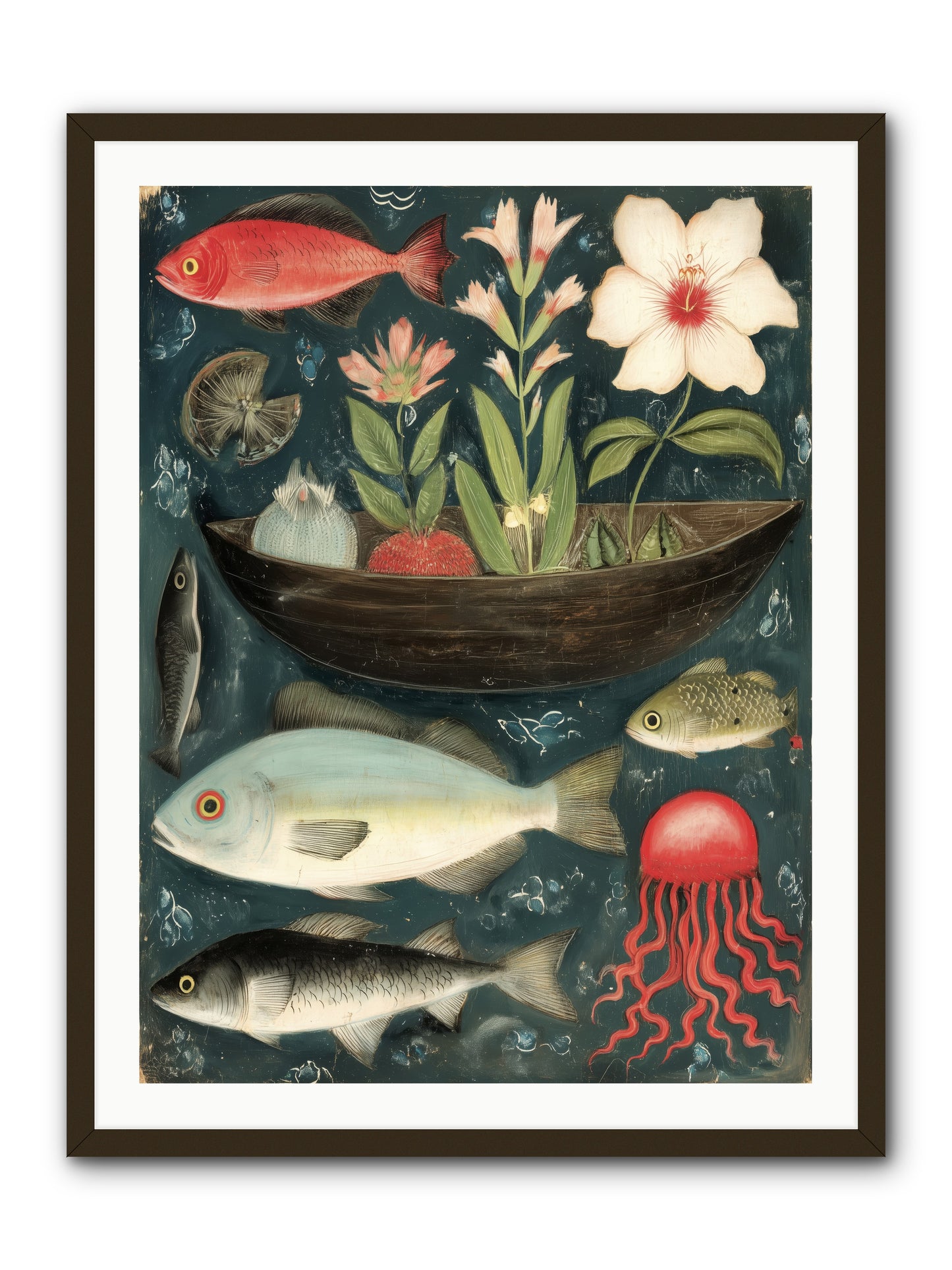Deep Blue Diary -- Framed Print - Black 30x40