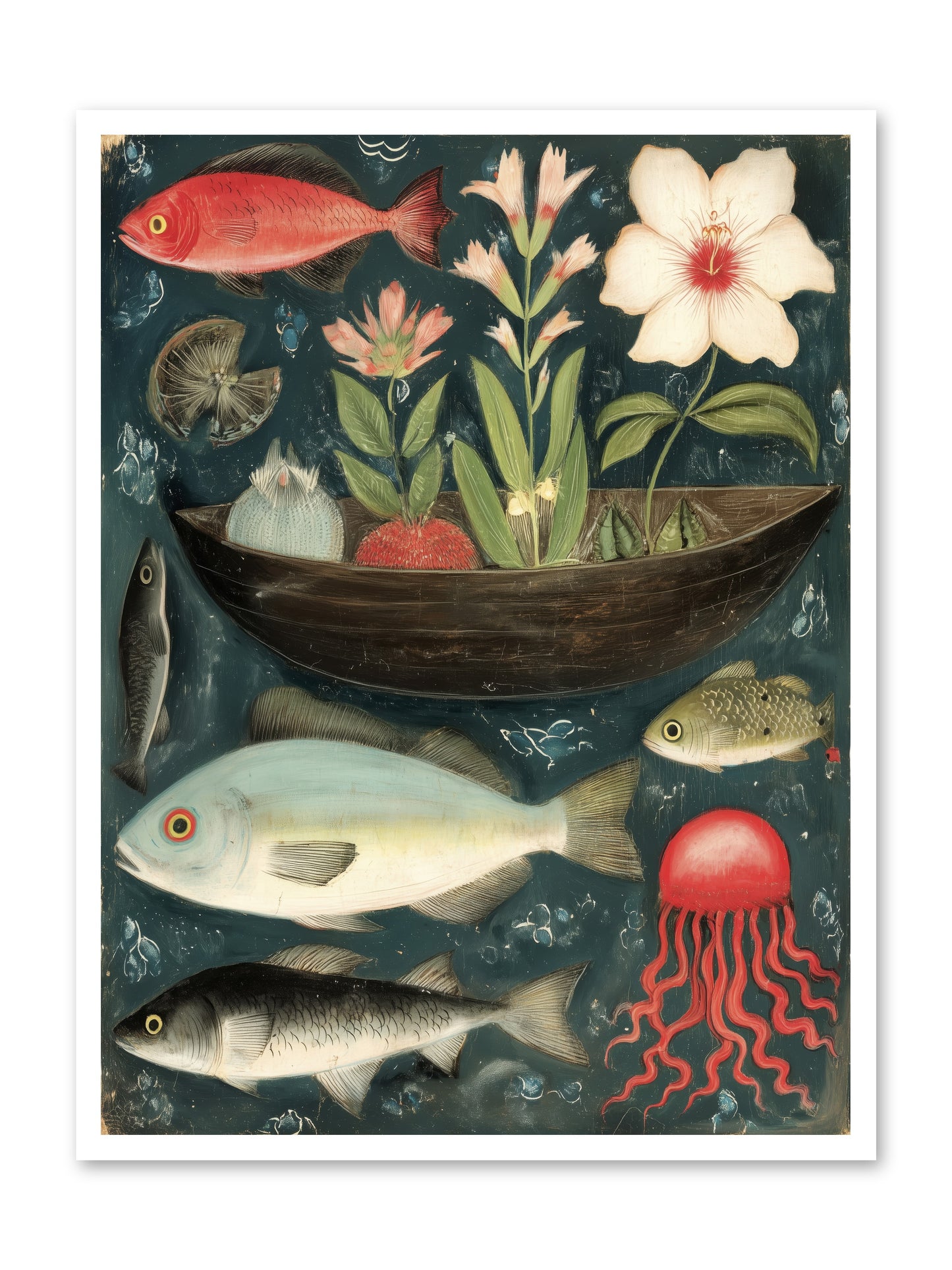 Deep Blue Diary -- Loose Canvas Print 30x40