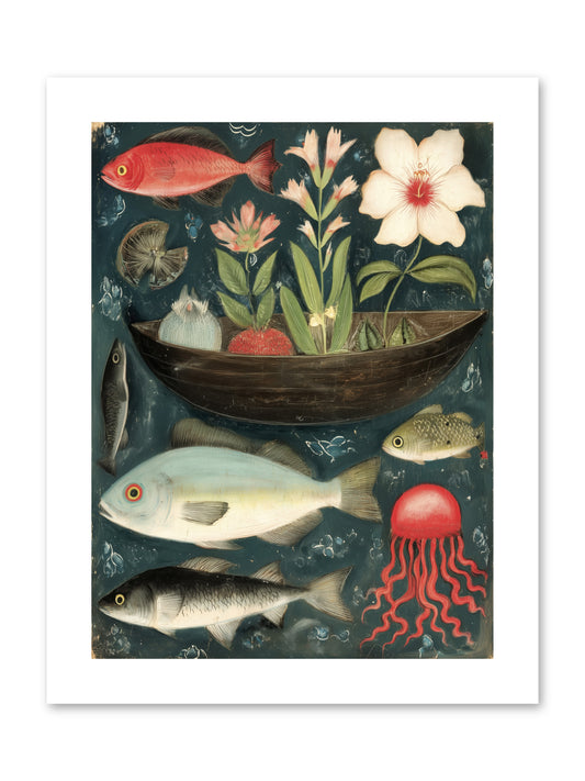 Deep Blue Diary -- Paper Print 9x12