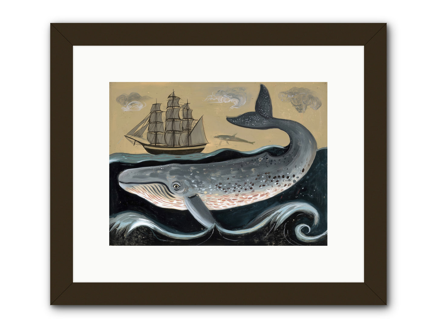 Deep Blue Pages -- Framed Print - Black 12x9