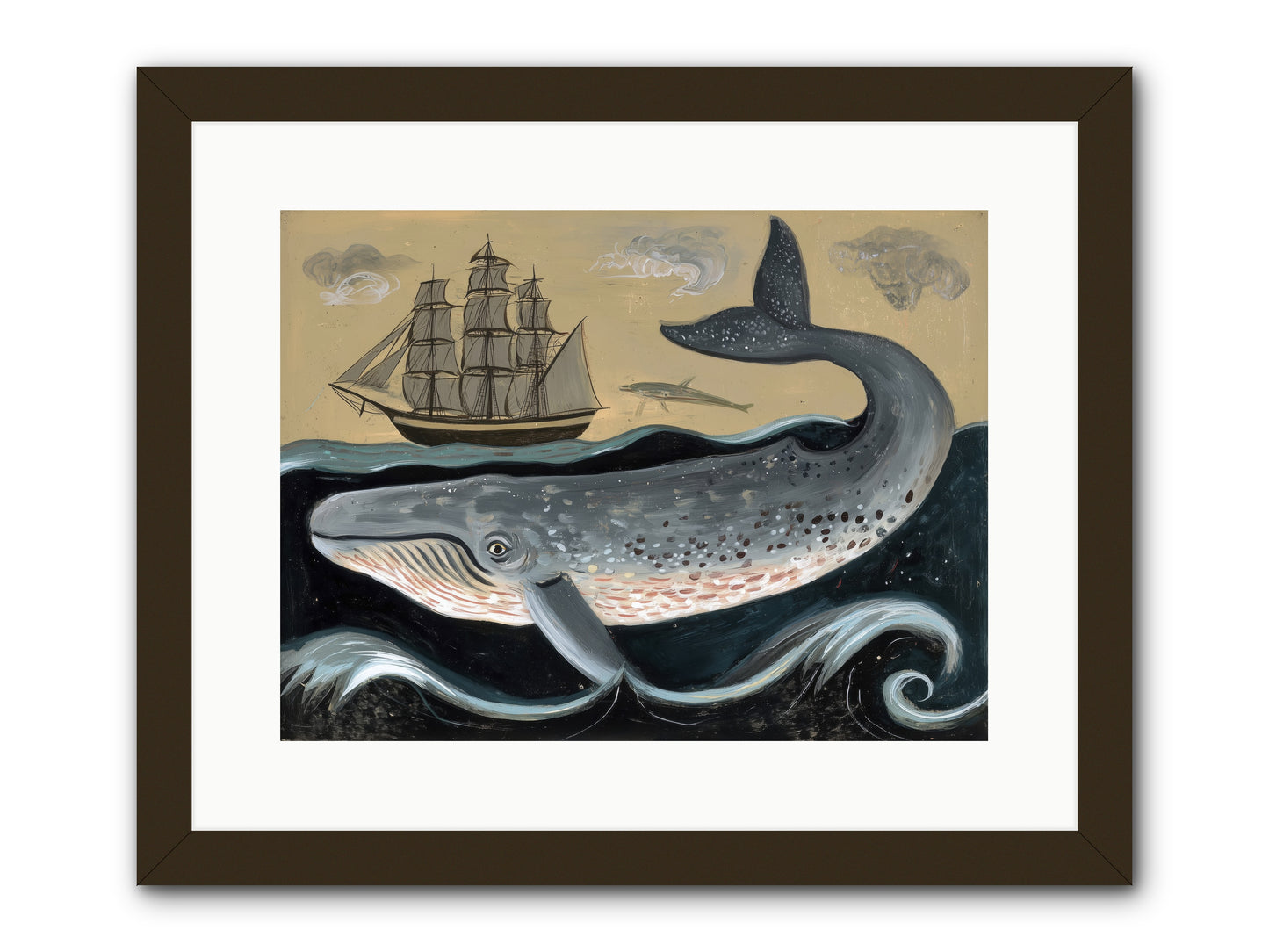 Deep Blue Pages -- Framed Print - Black 16x12