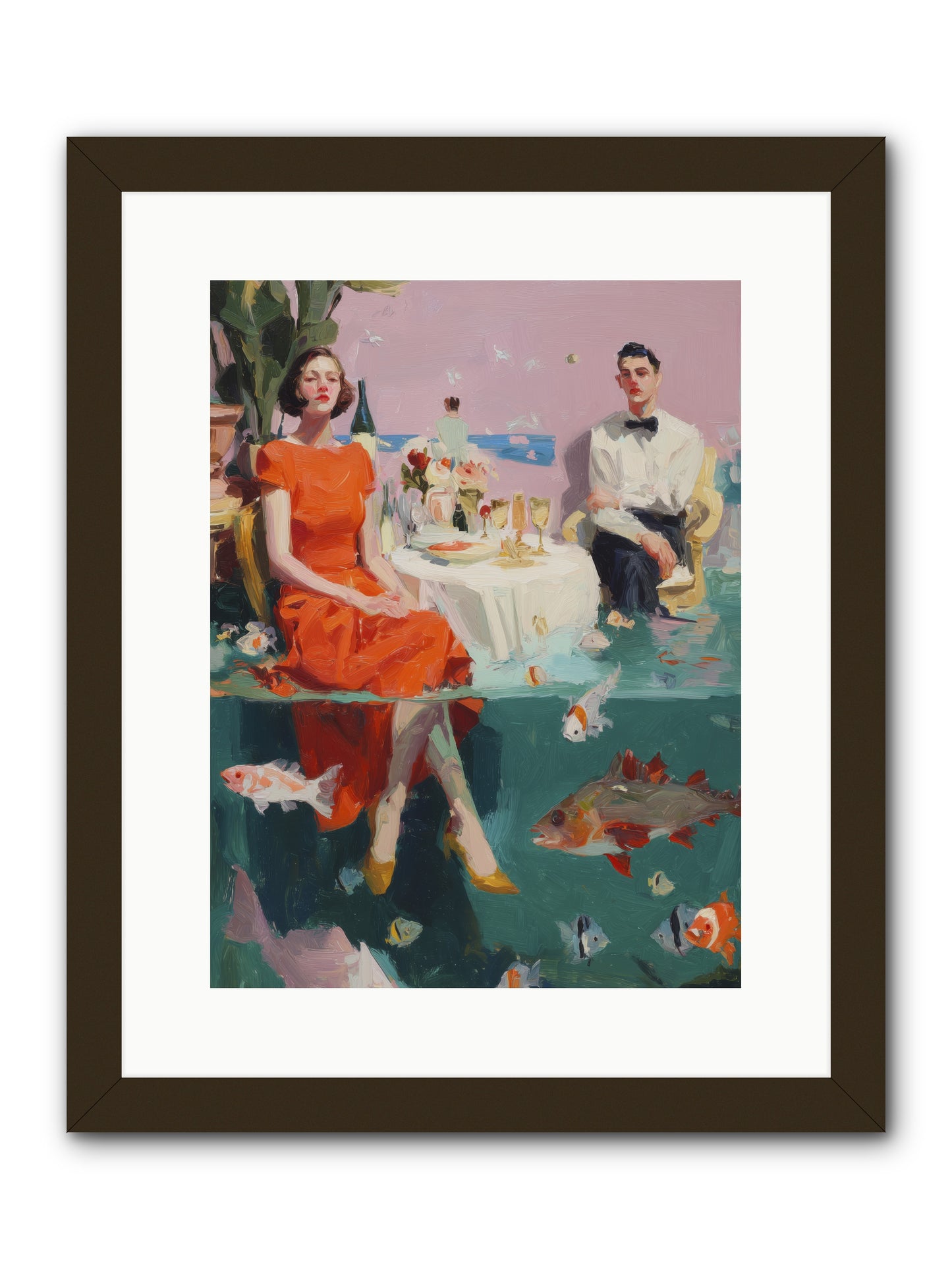 Deep Blue Seduction -- Framed Print - Black 12x16