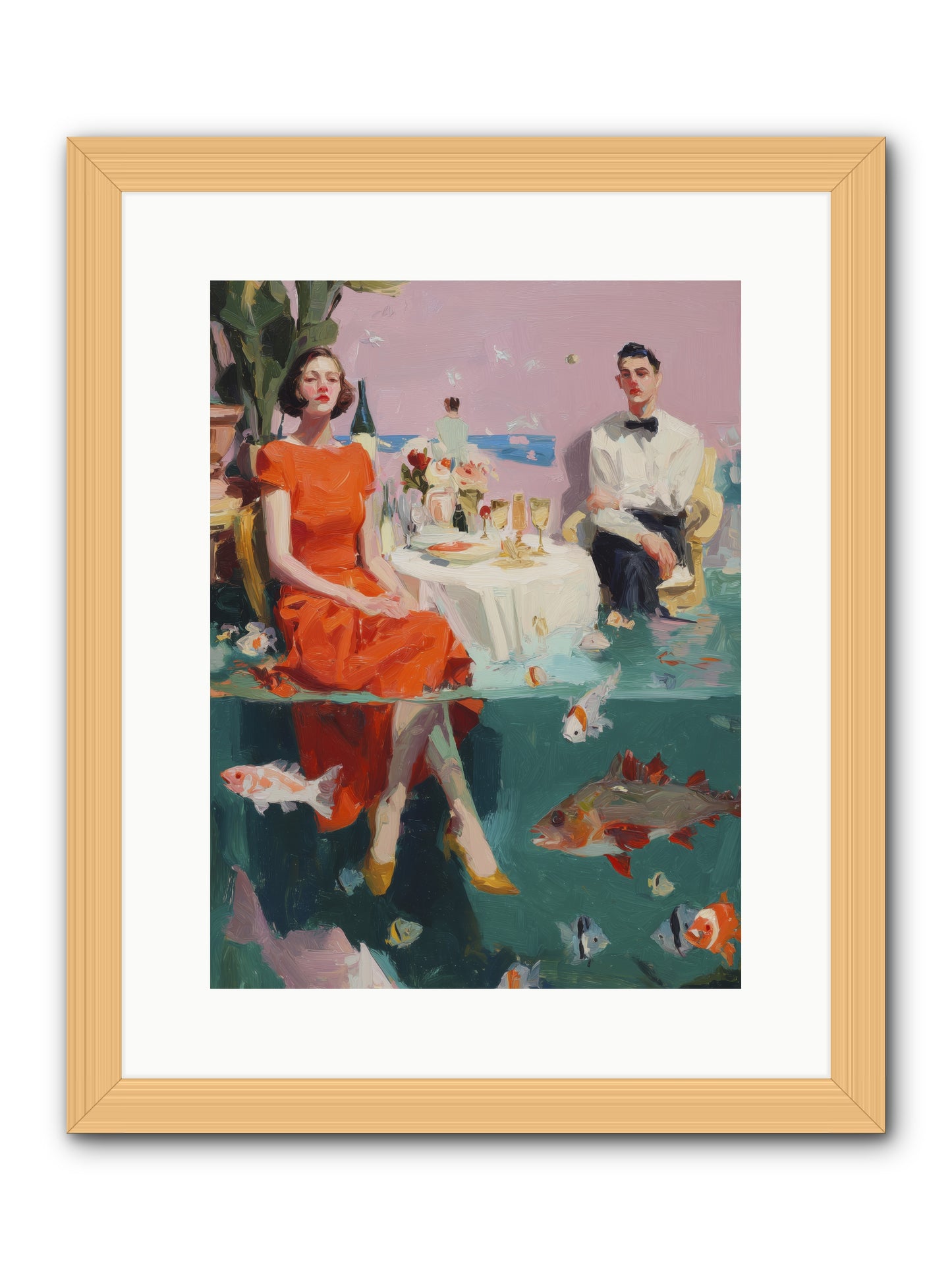 Deep Blue Seduction -- Framed Print - Natural 12x16