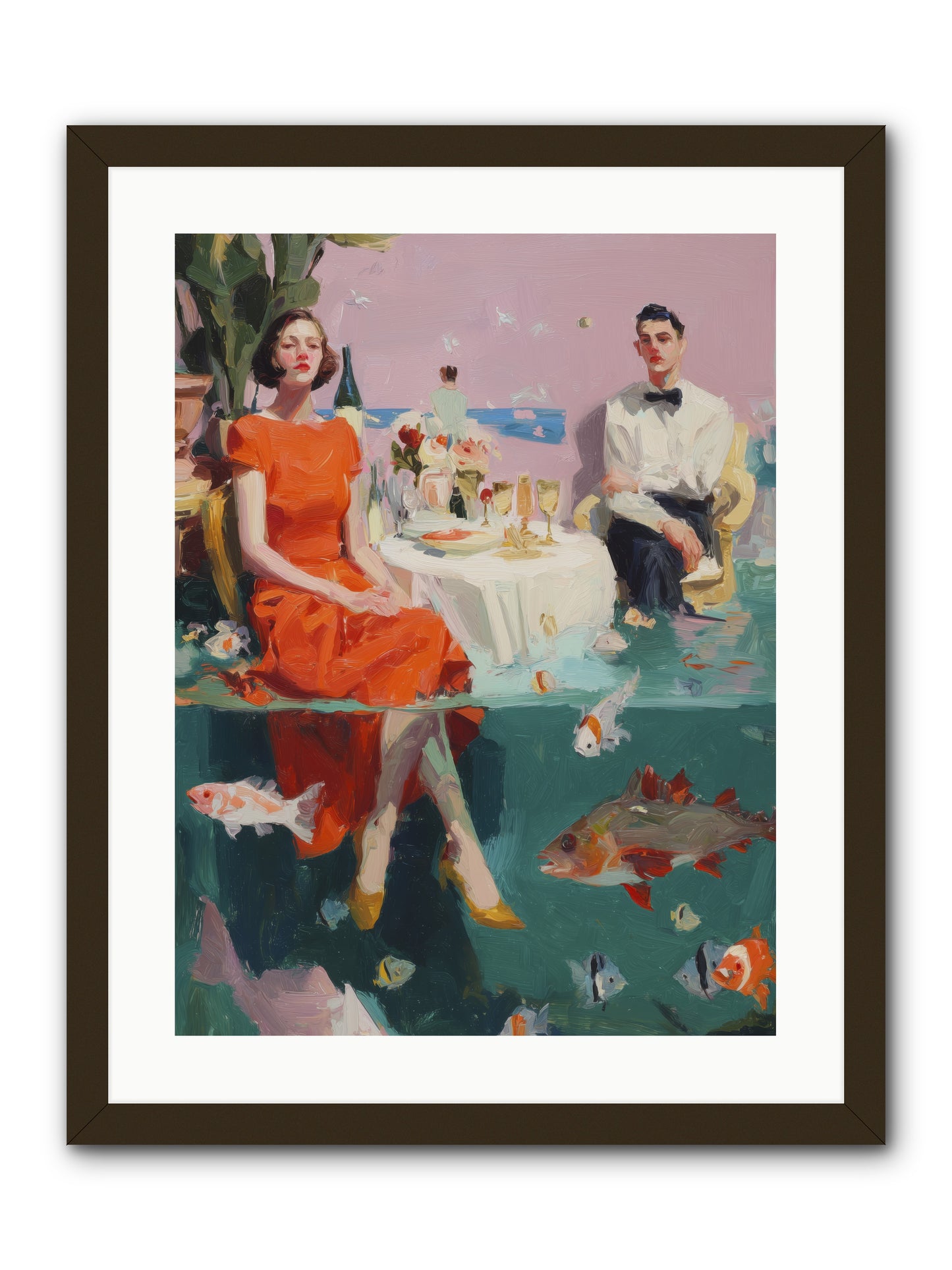 Deep Blue Seduction -- Framed Print - Black 18x24