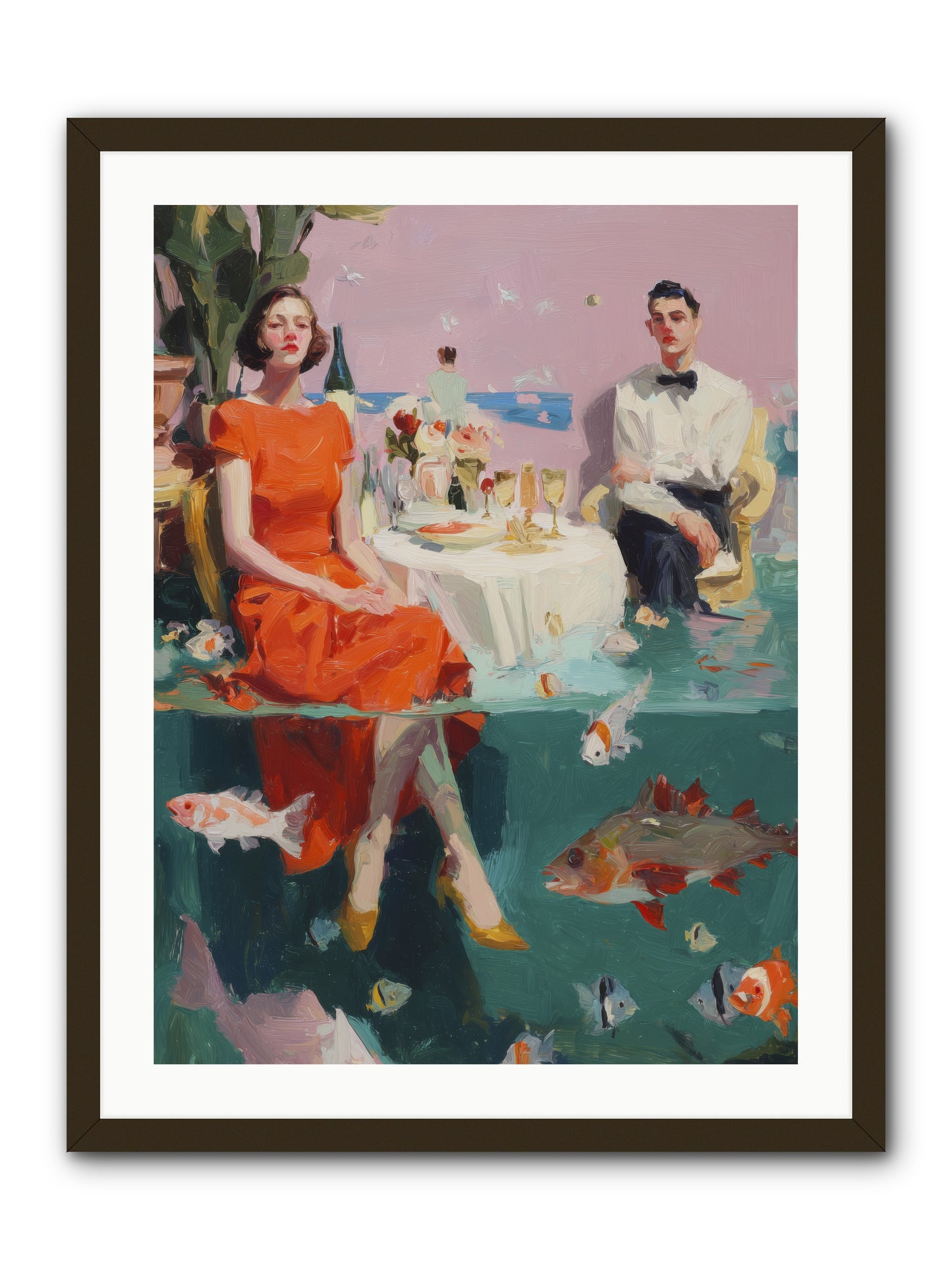 Deep Blue Seduction -- Framed Print - Black 24x32