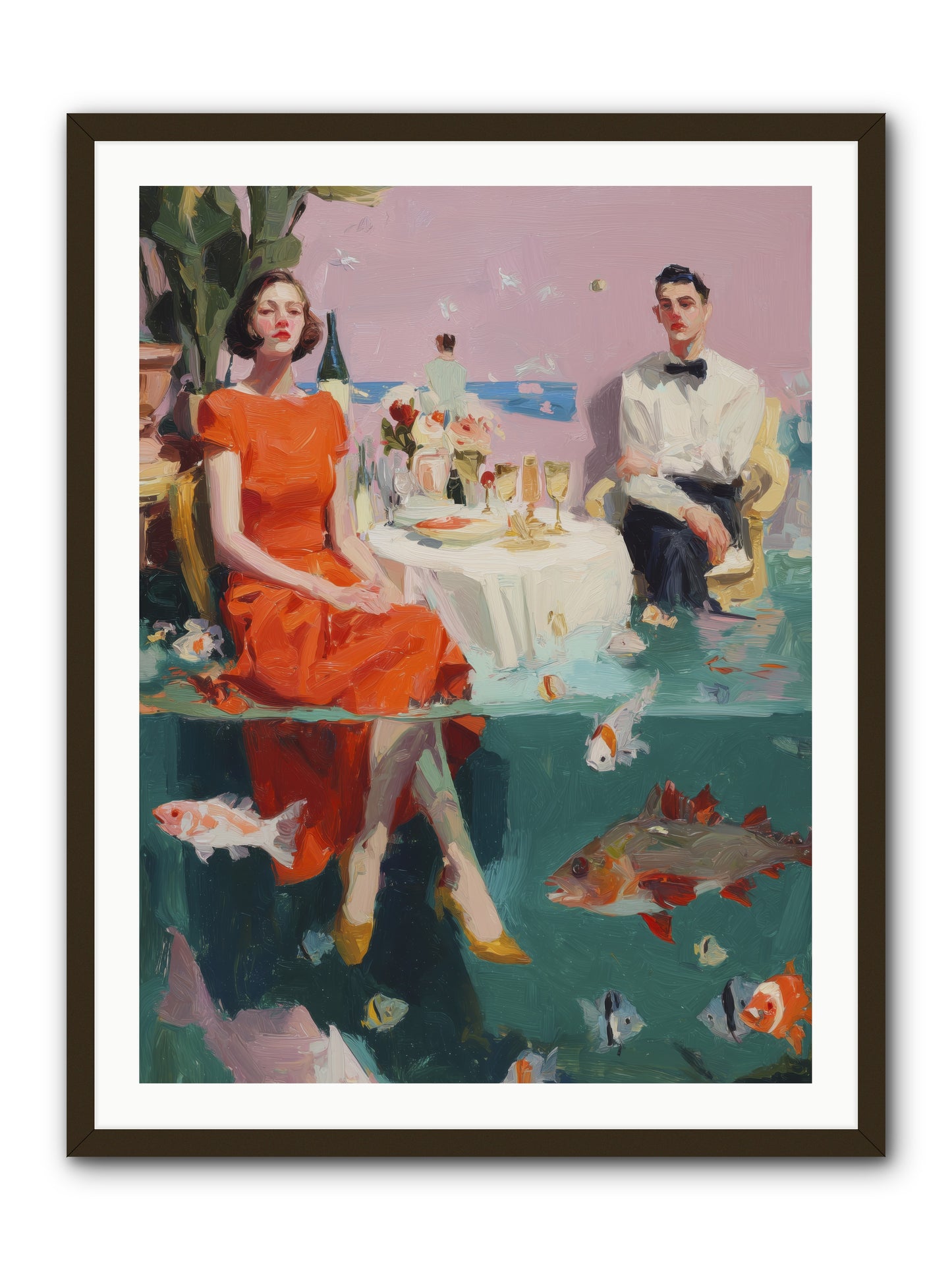Deep Blue Seduction -- Framed Print - Black 30x40
