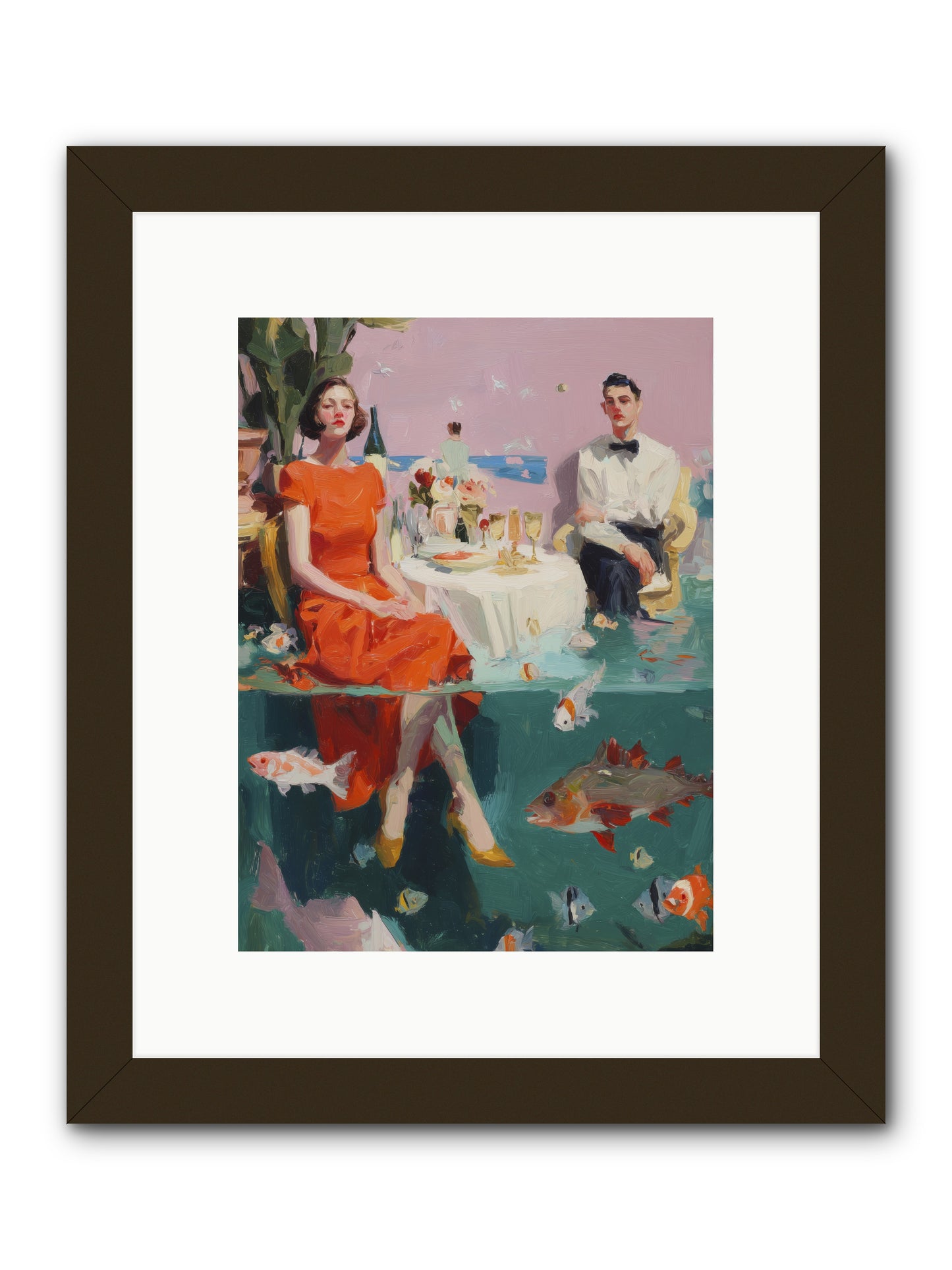 Deep Blue Seduction -- Framed Print - Black 9x12