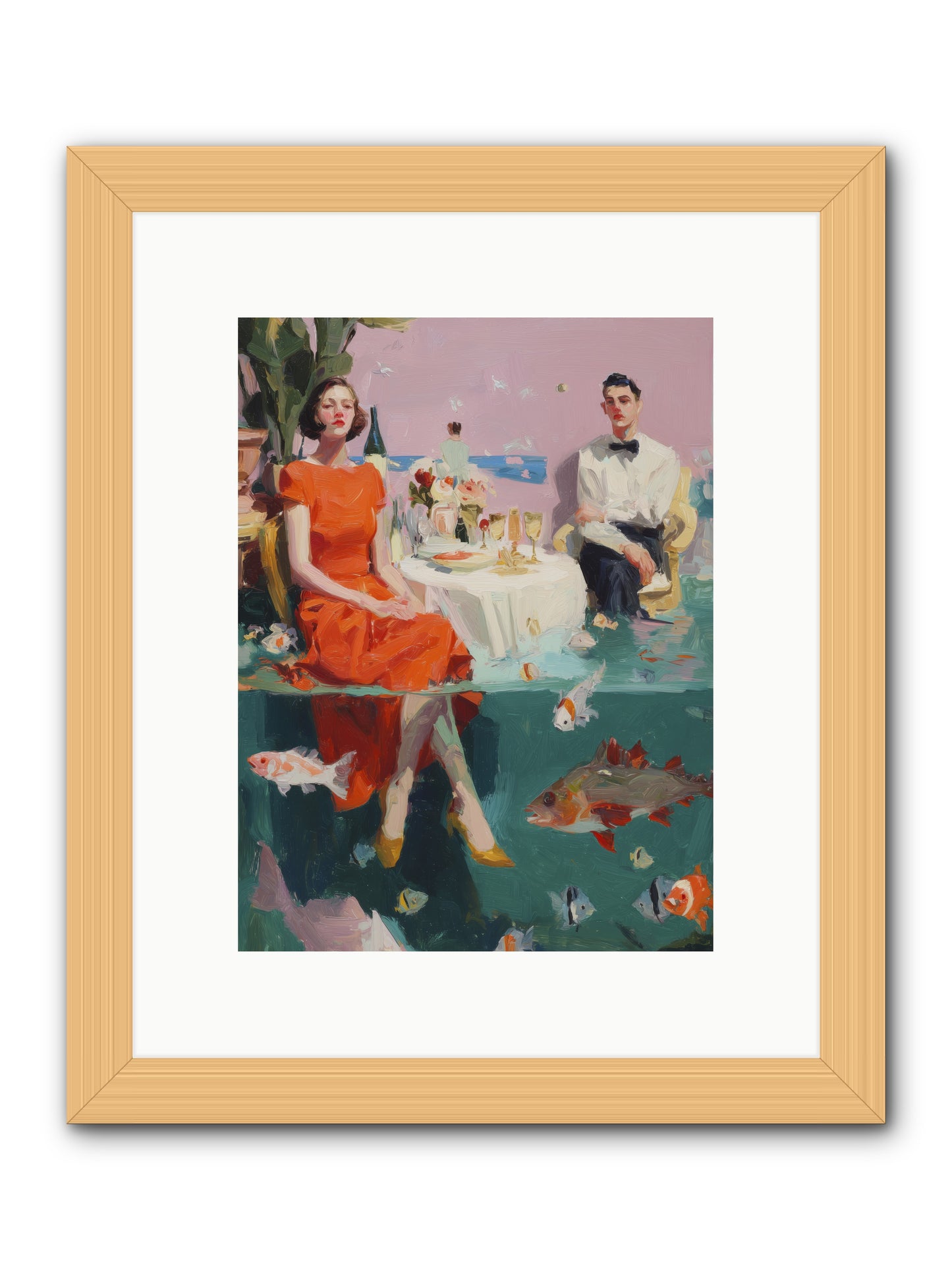 Deep Blue Seduction -- Framed Print - Natural 9x12