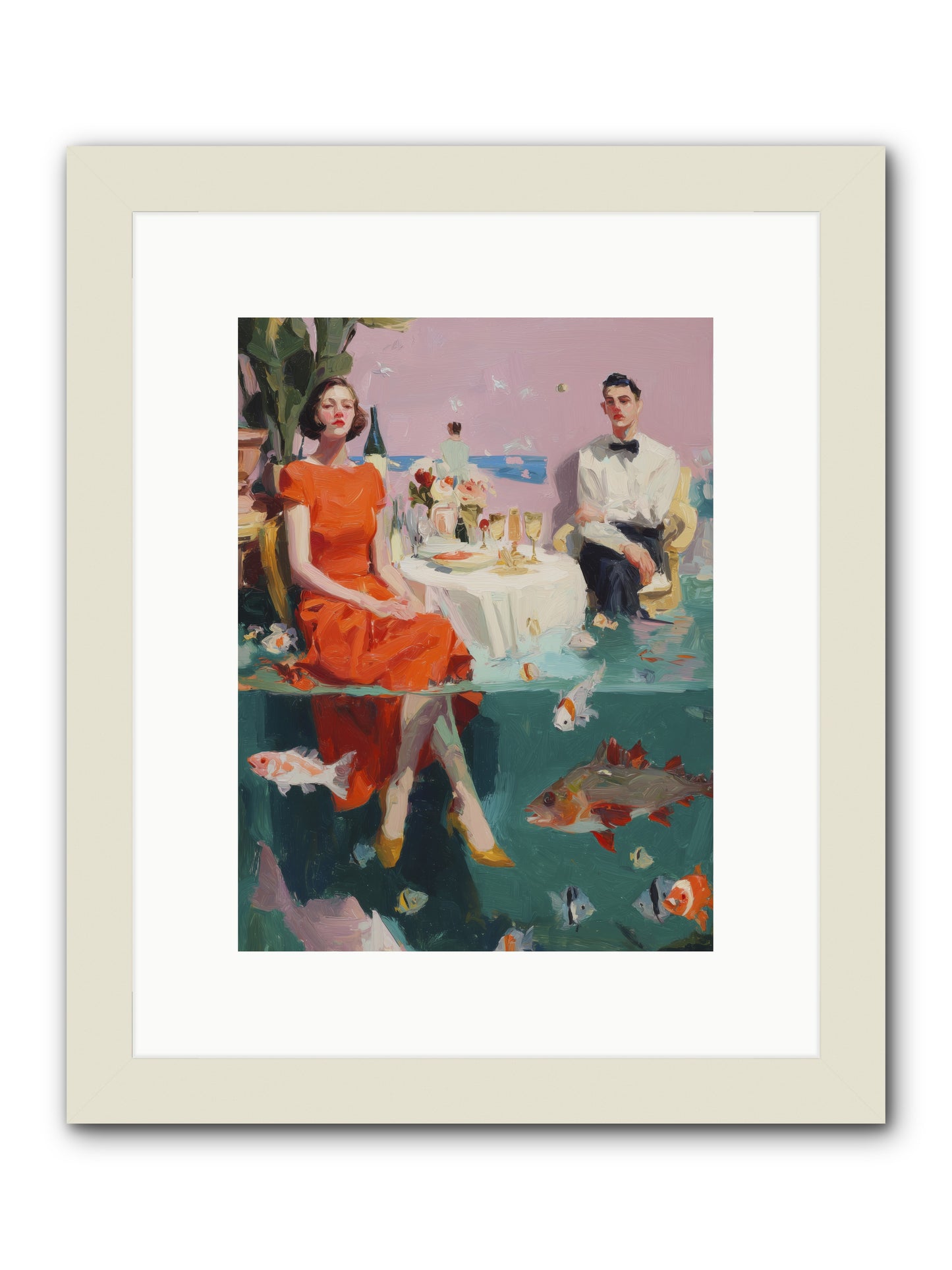 Deep Blue Seduction -- Framed Print - White 9x12