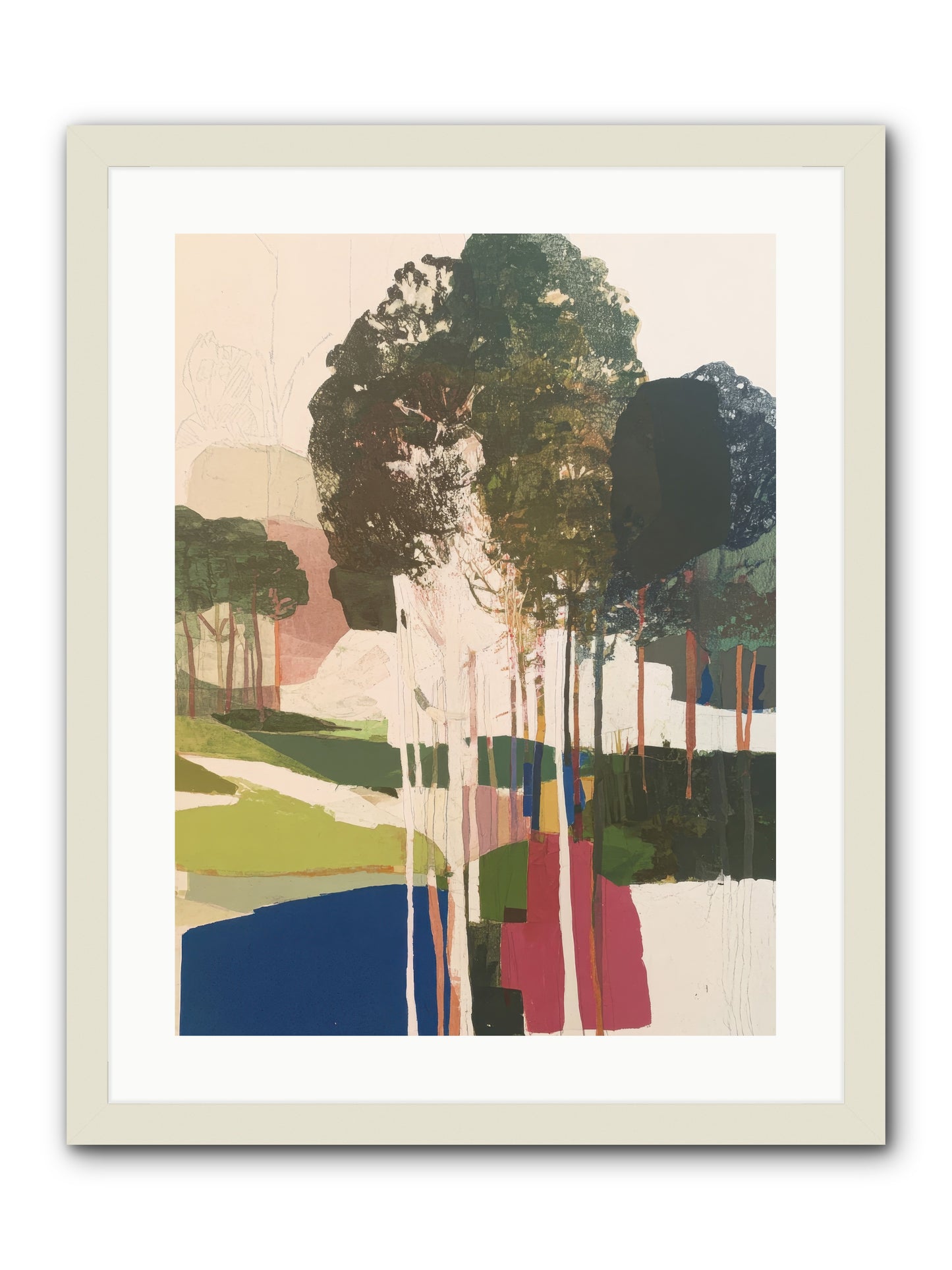 Deep Listening -- Framed Print - White 18x24