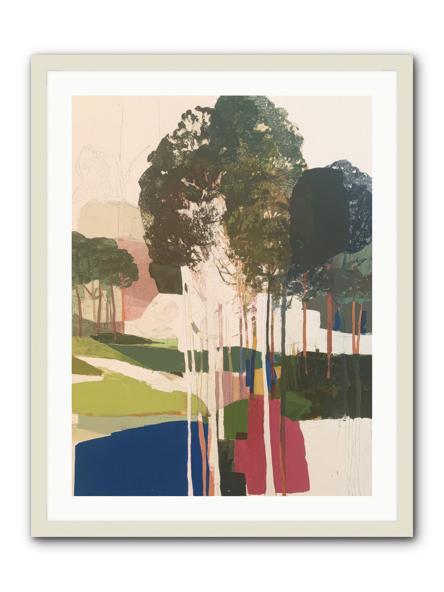 Deep Listening -- Framed Print - White 24x32