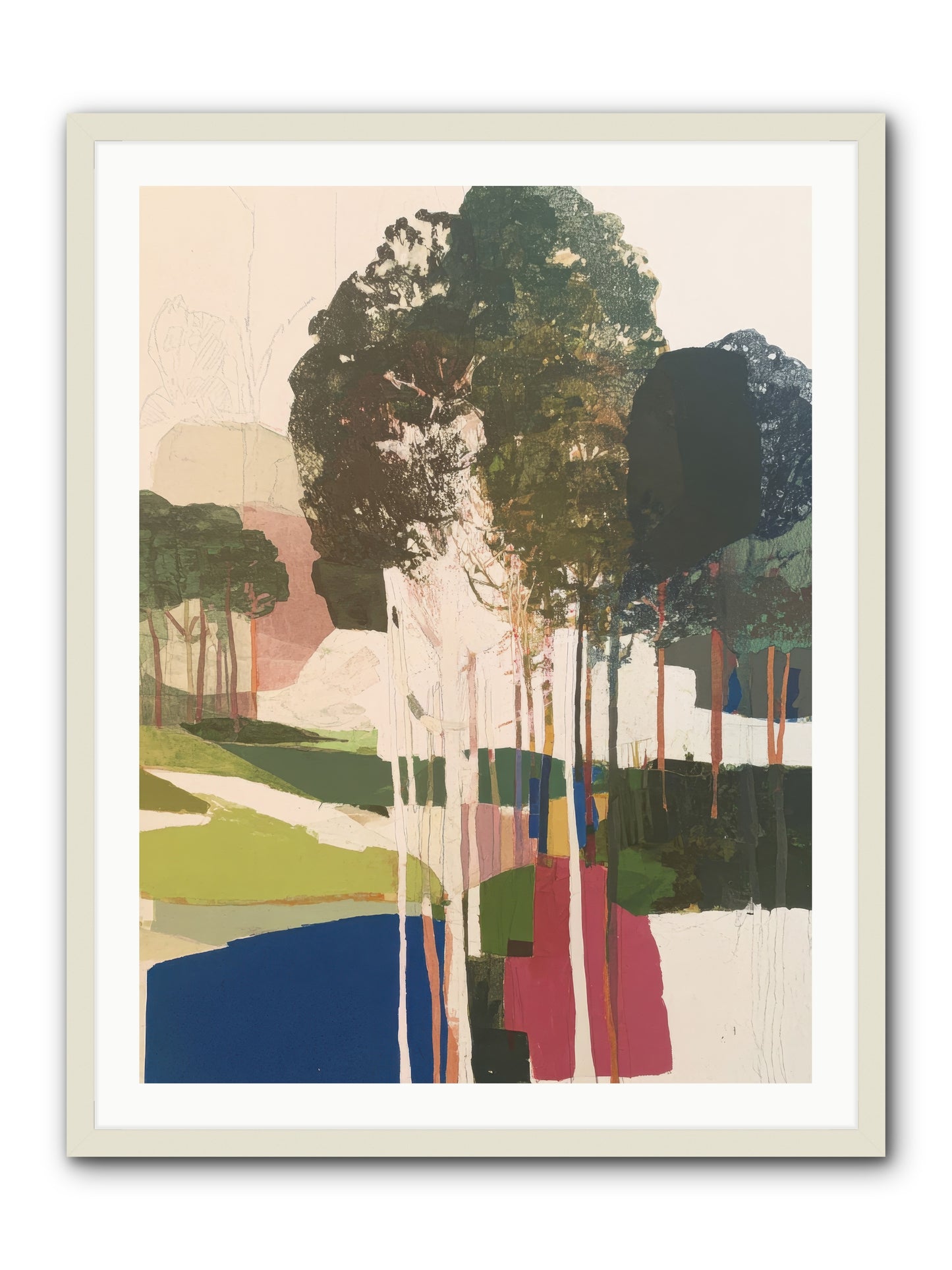 Deep Listening -- Framed Print - White 30x40
