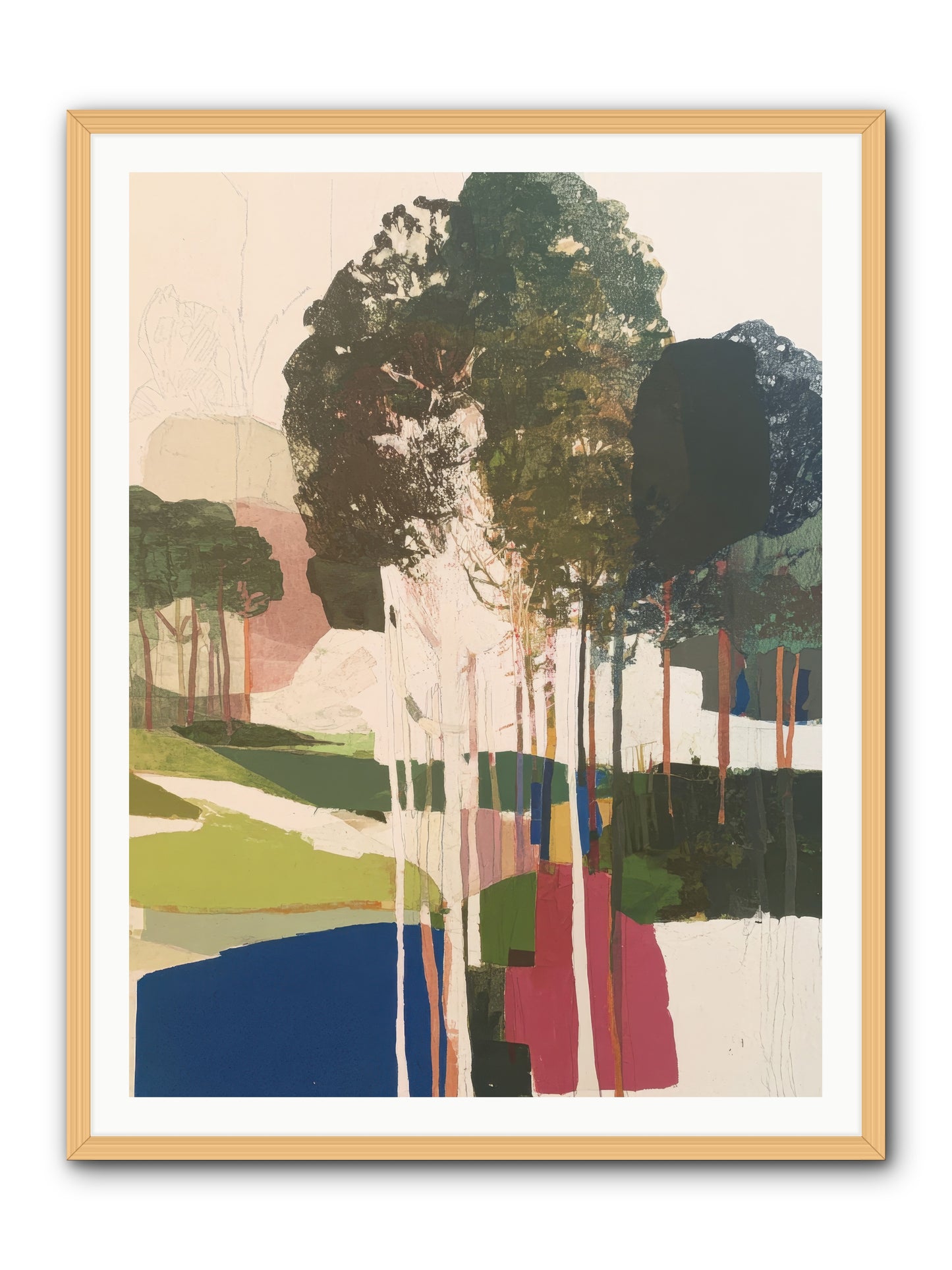Deep Listening -- Framed Print - Natural 36x48