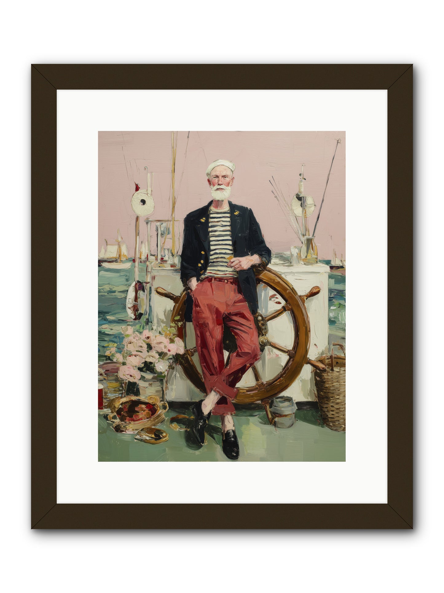 Deep Water Gambler -- Framed Print - Black 12x16