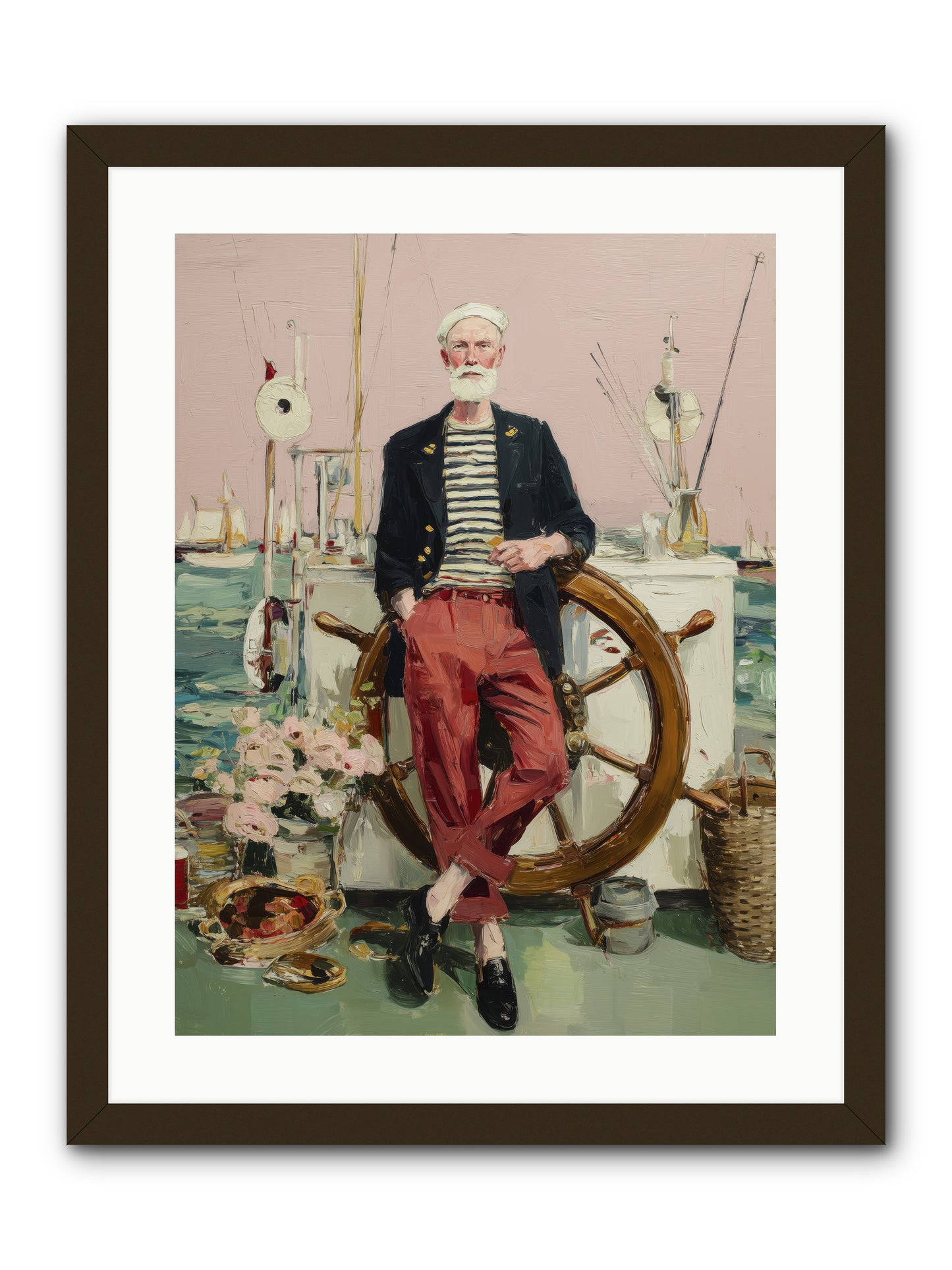 Deep Water Gambler -- Framed Print - Black 18x24