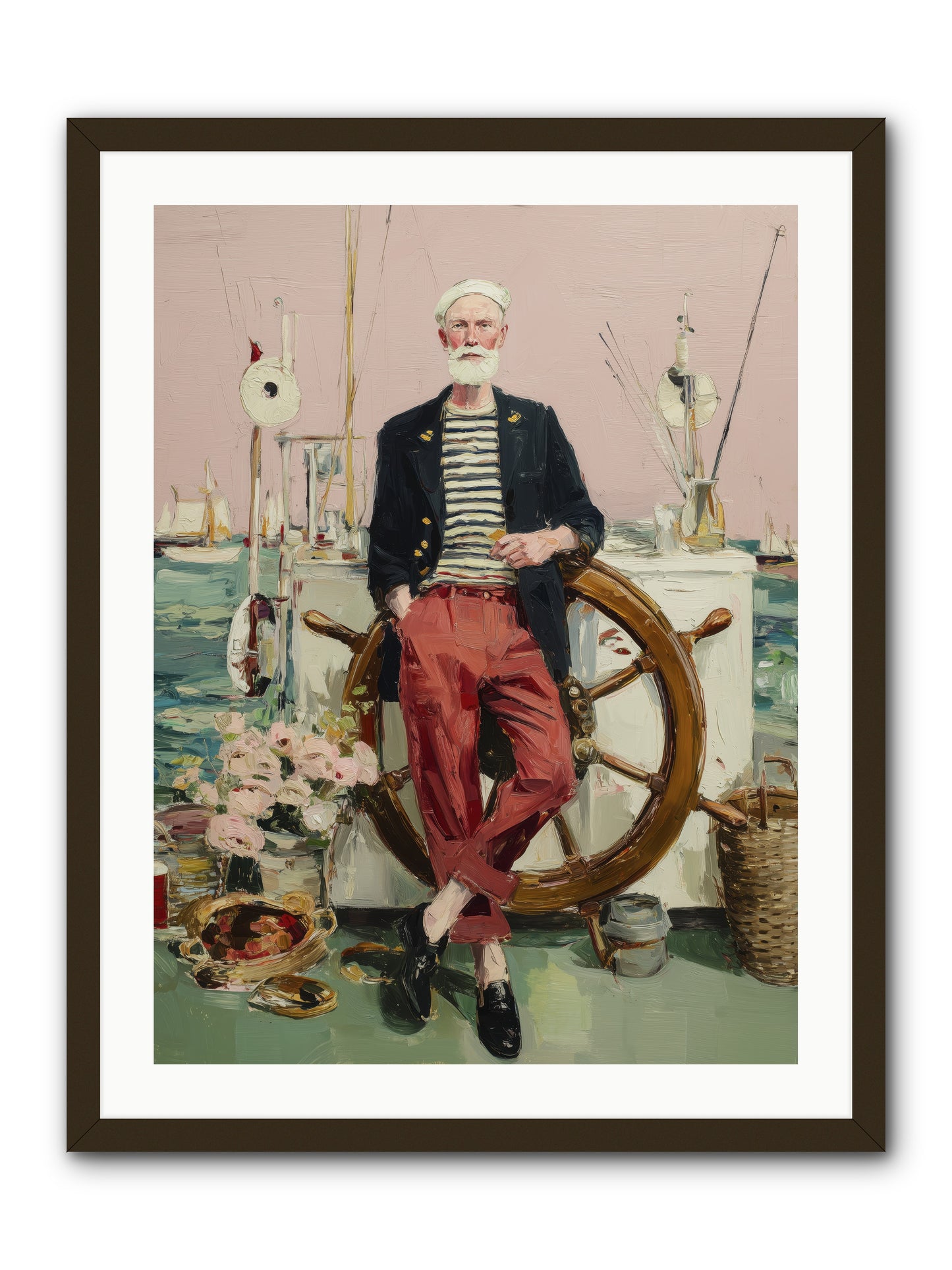 Deep Water Gambler -- Framed Print - Black 24x32