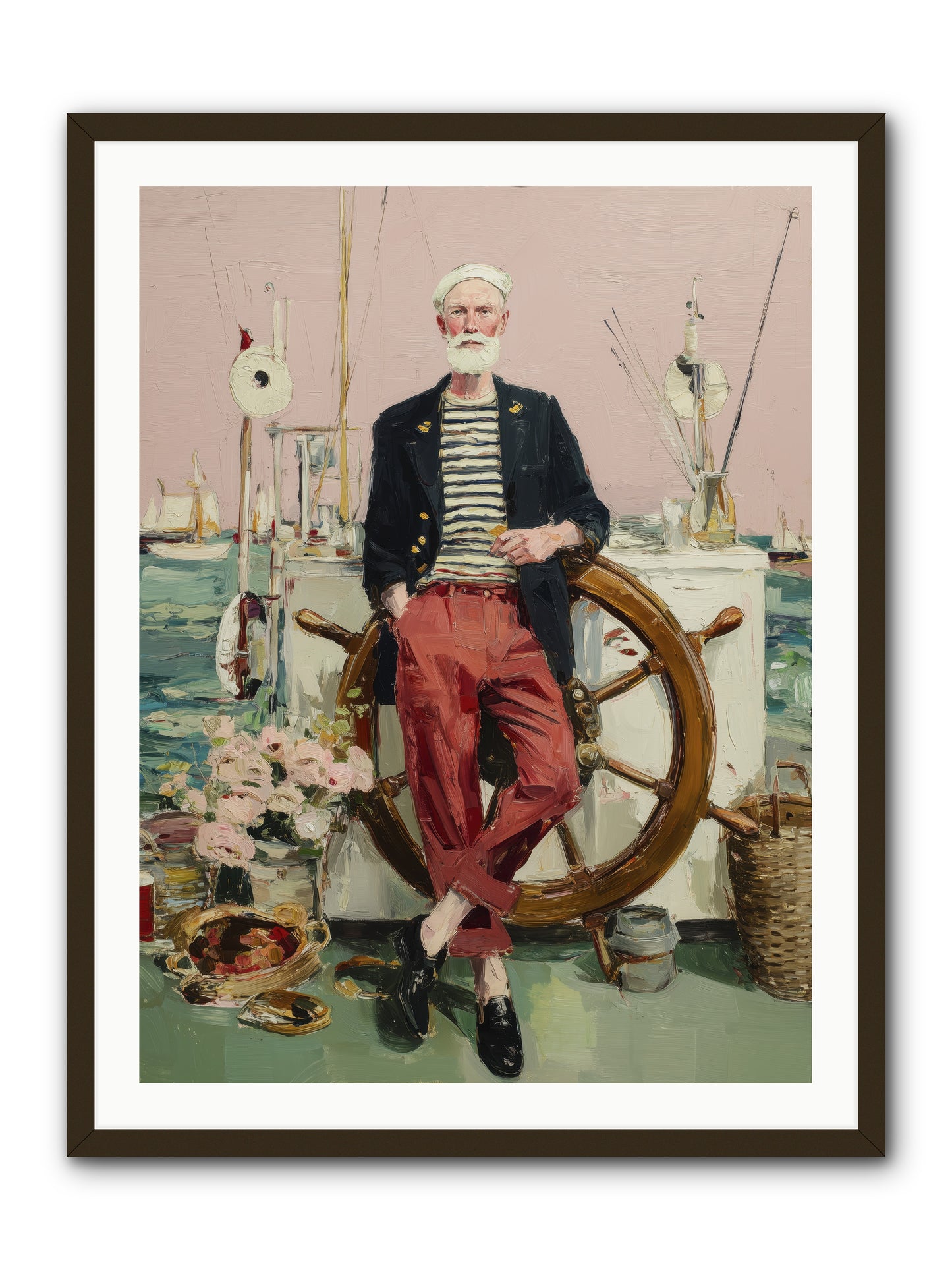 Deep Water Gambler -- Framed Print - Black 30x40