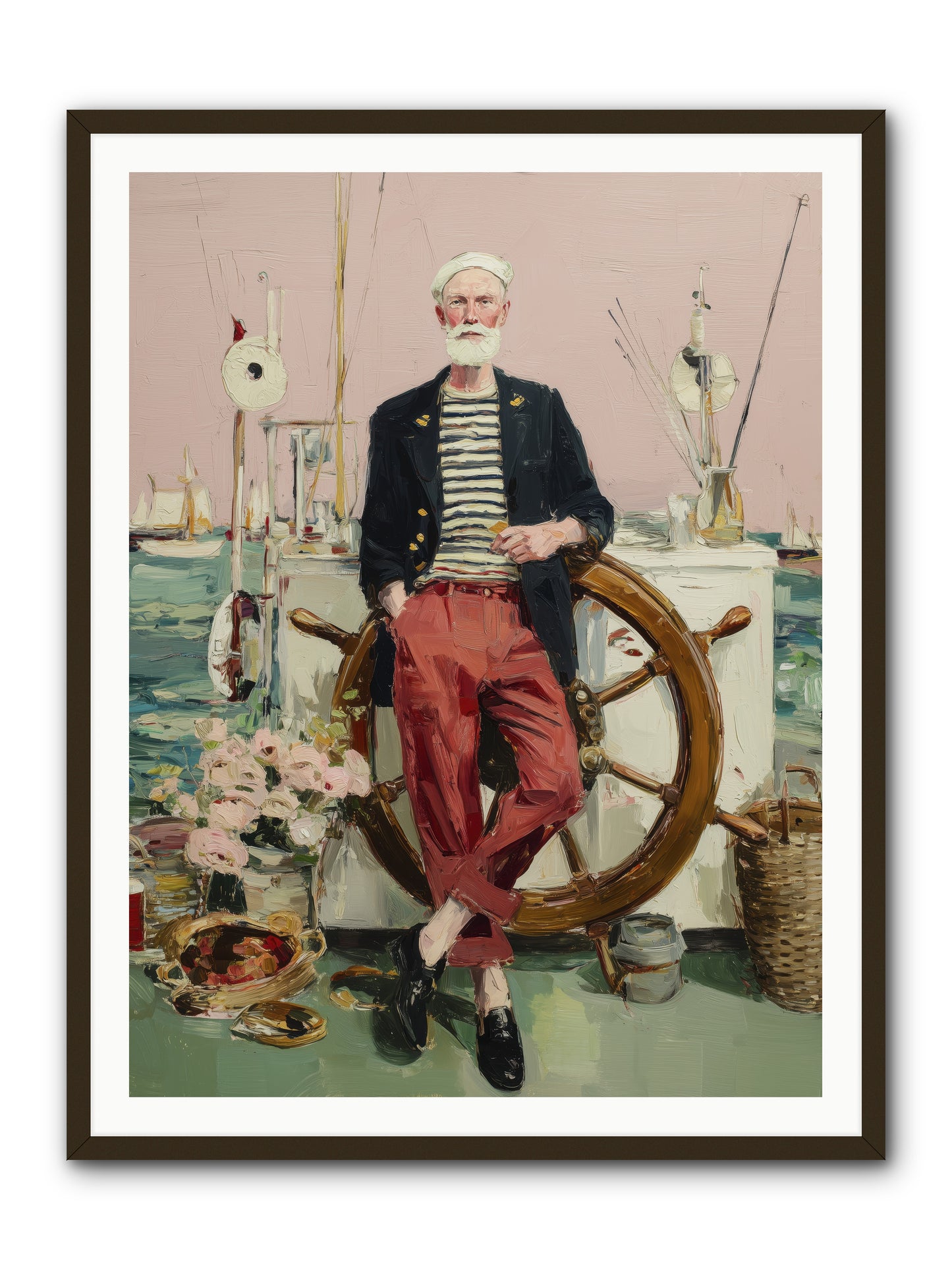 Deep Water Gambler -- Framed Print - Black 36x48