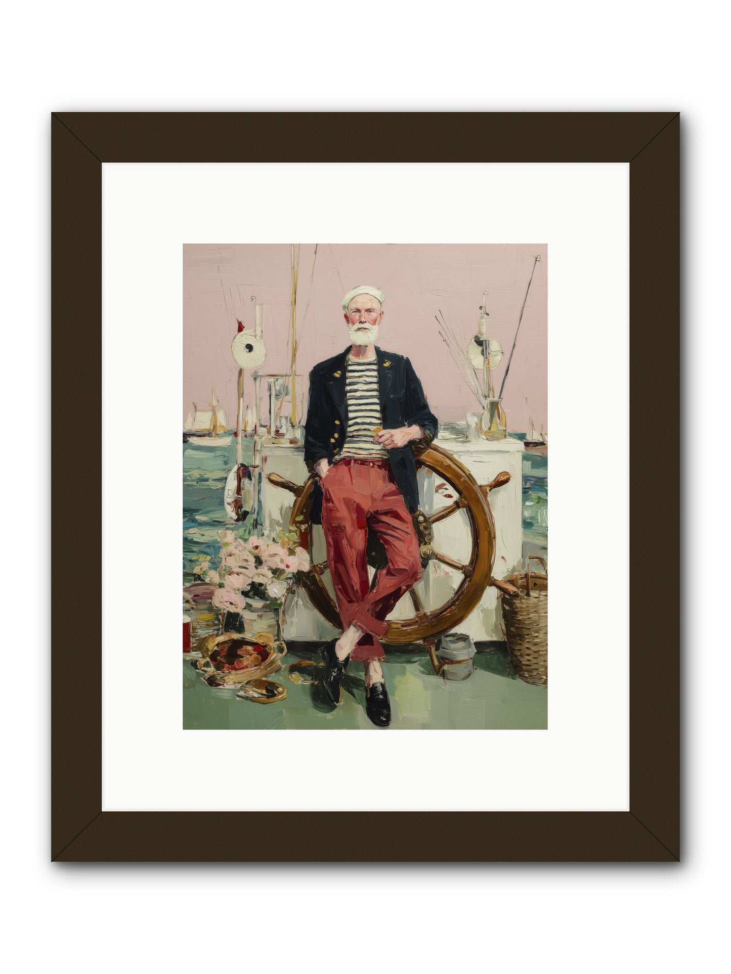 Deep Water Gambler -- Framed Print - Black 9x12