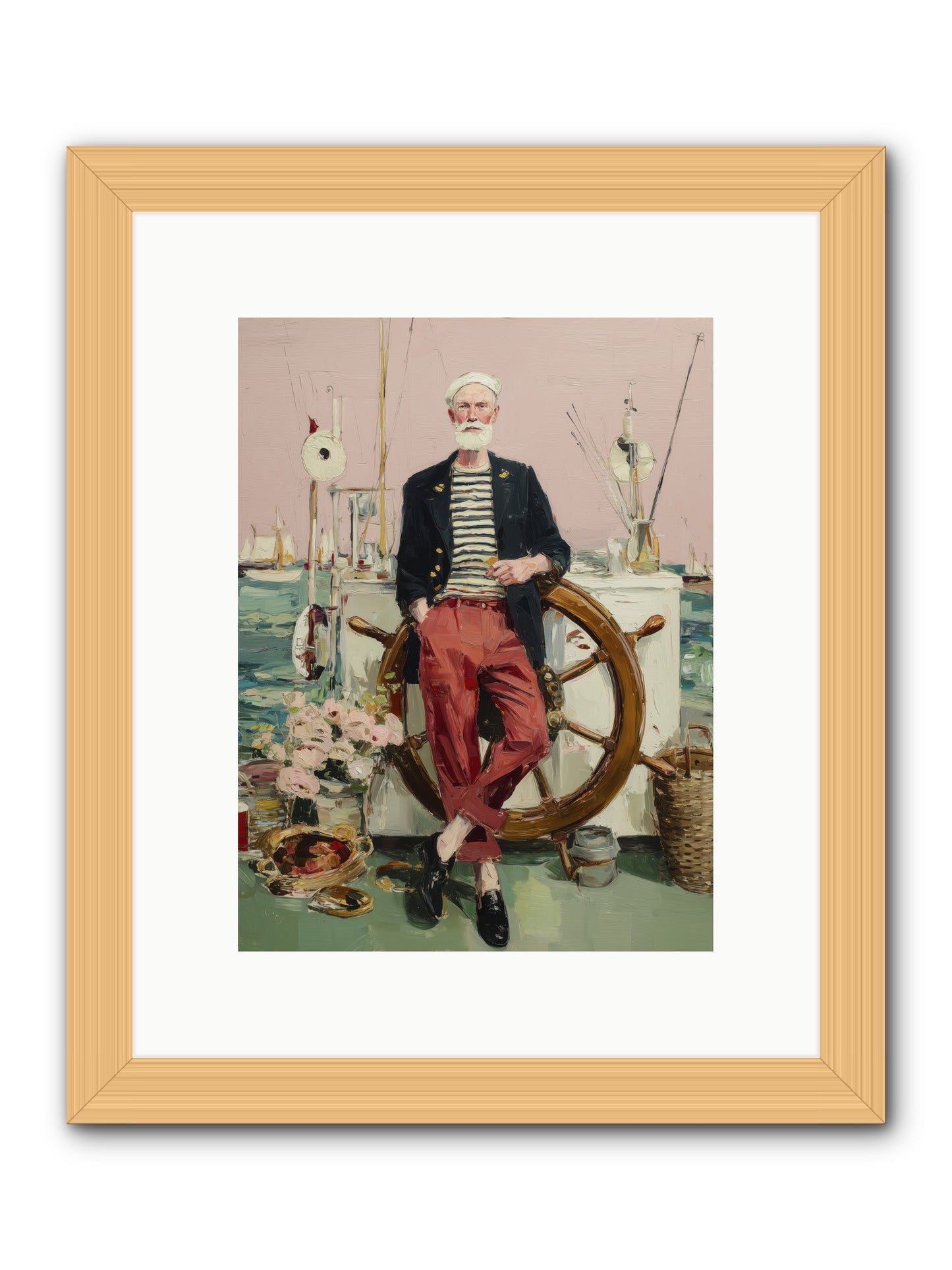Deep Water Gambler -- Framed Print - Natural 9x12