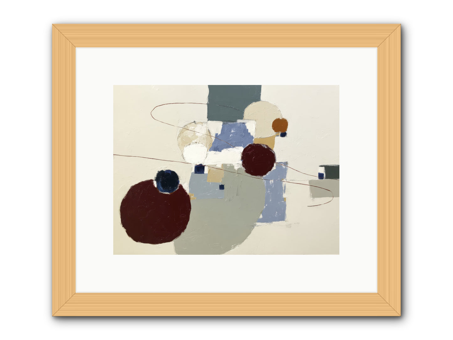 Deep Waters -- Framed Print - Natural 12x9