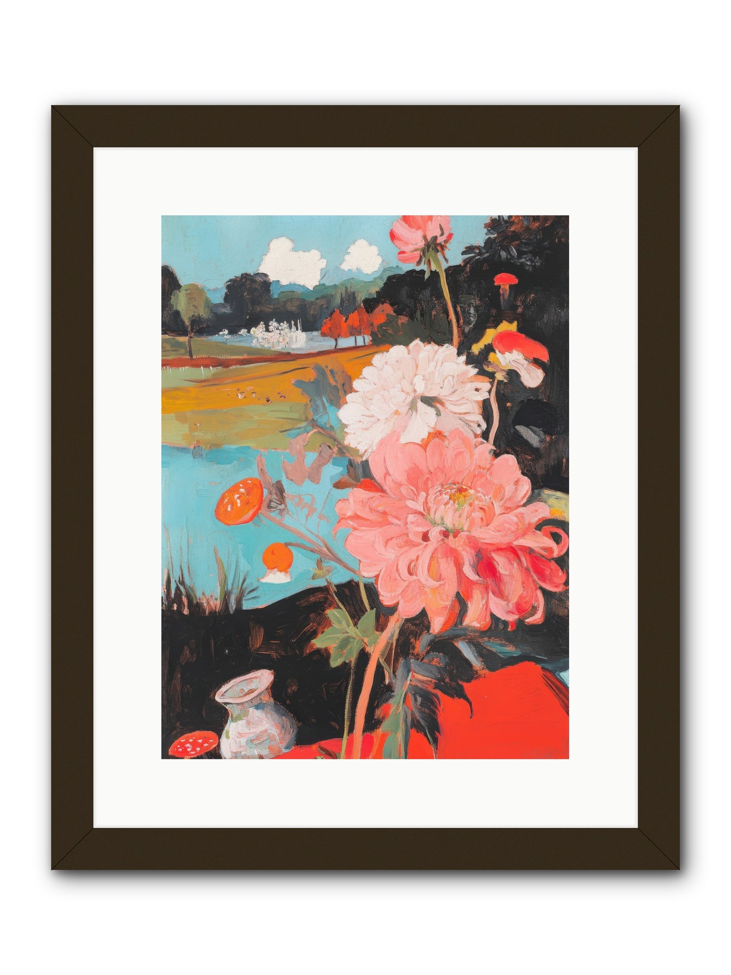 Defiant Blooms -- Framed Print - Black 12x16