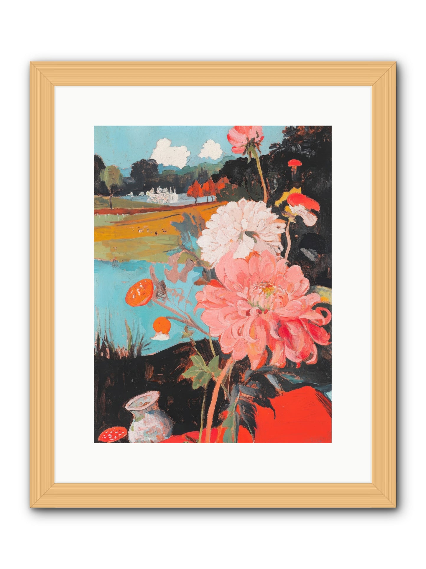 Defiant Blooms -- Framed Print - Natural 12x16