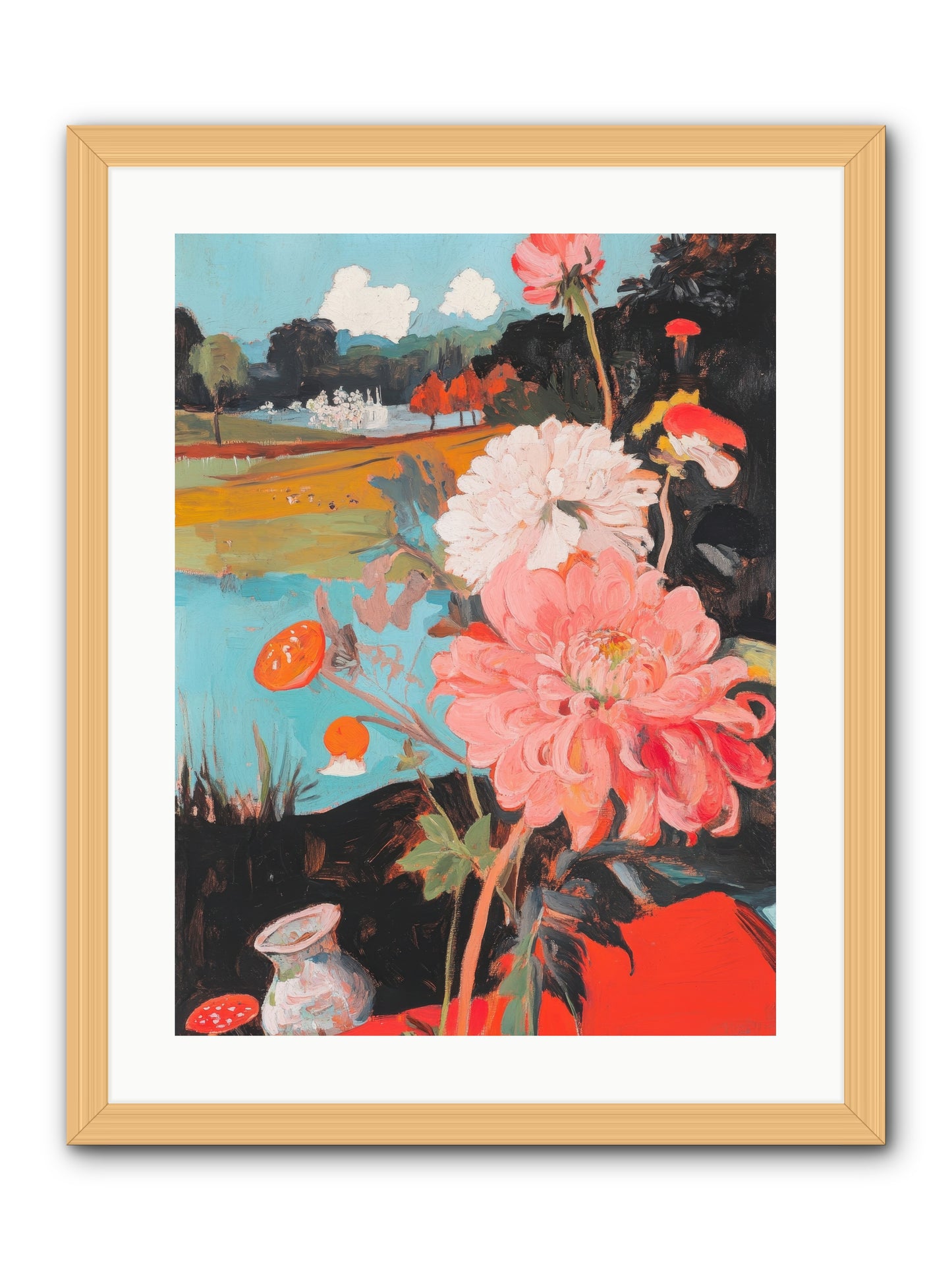 Defiant Blooms -- Framed Print - Natural 18x24