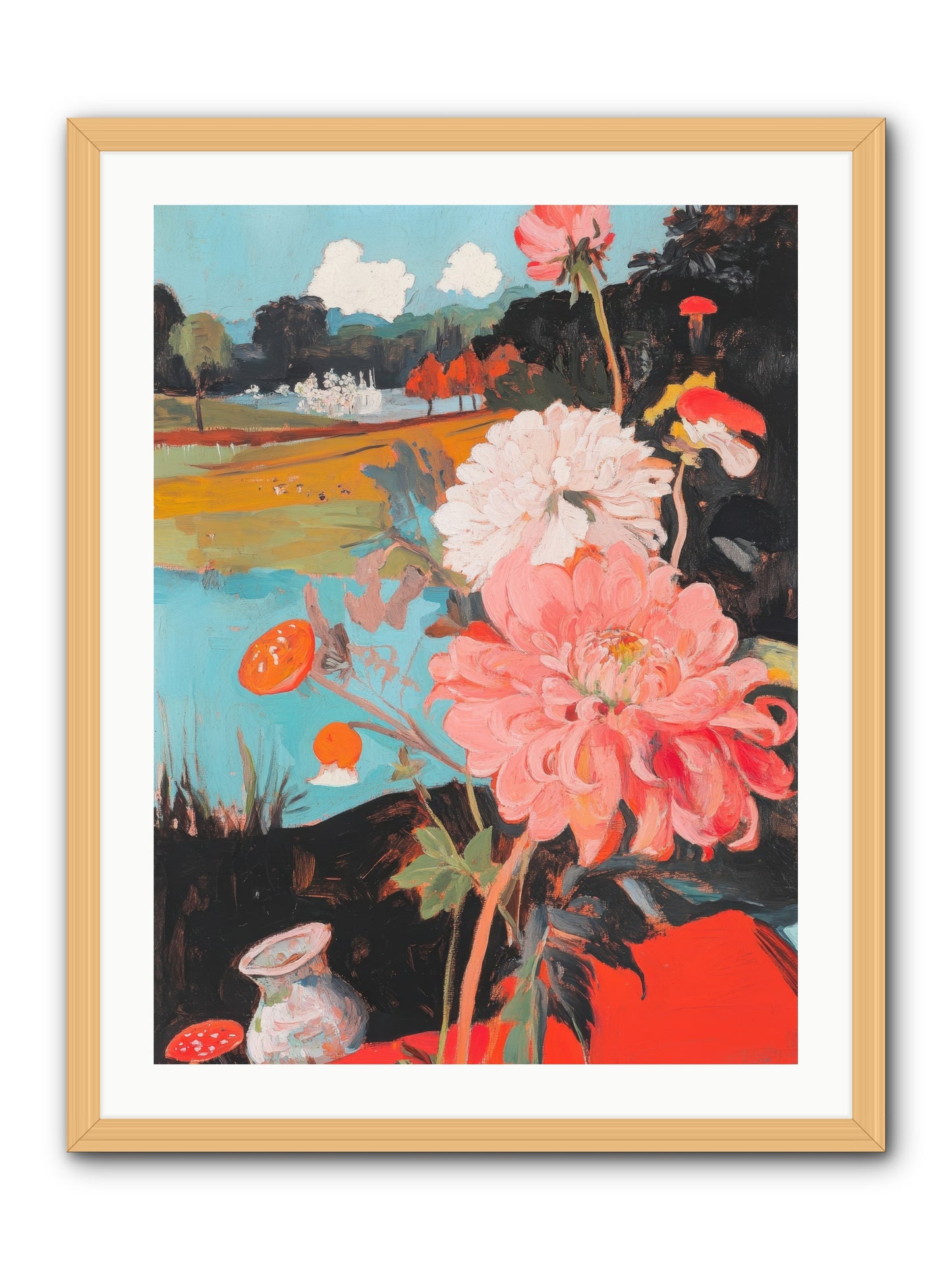 Defiant Blooms -- Framed Print - Natural 24x32