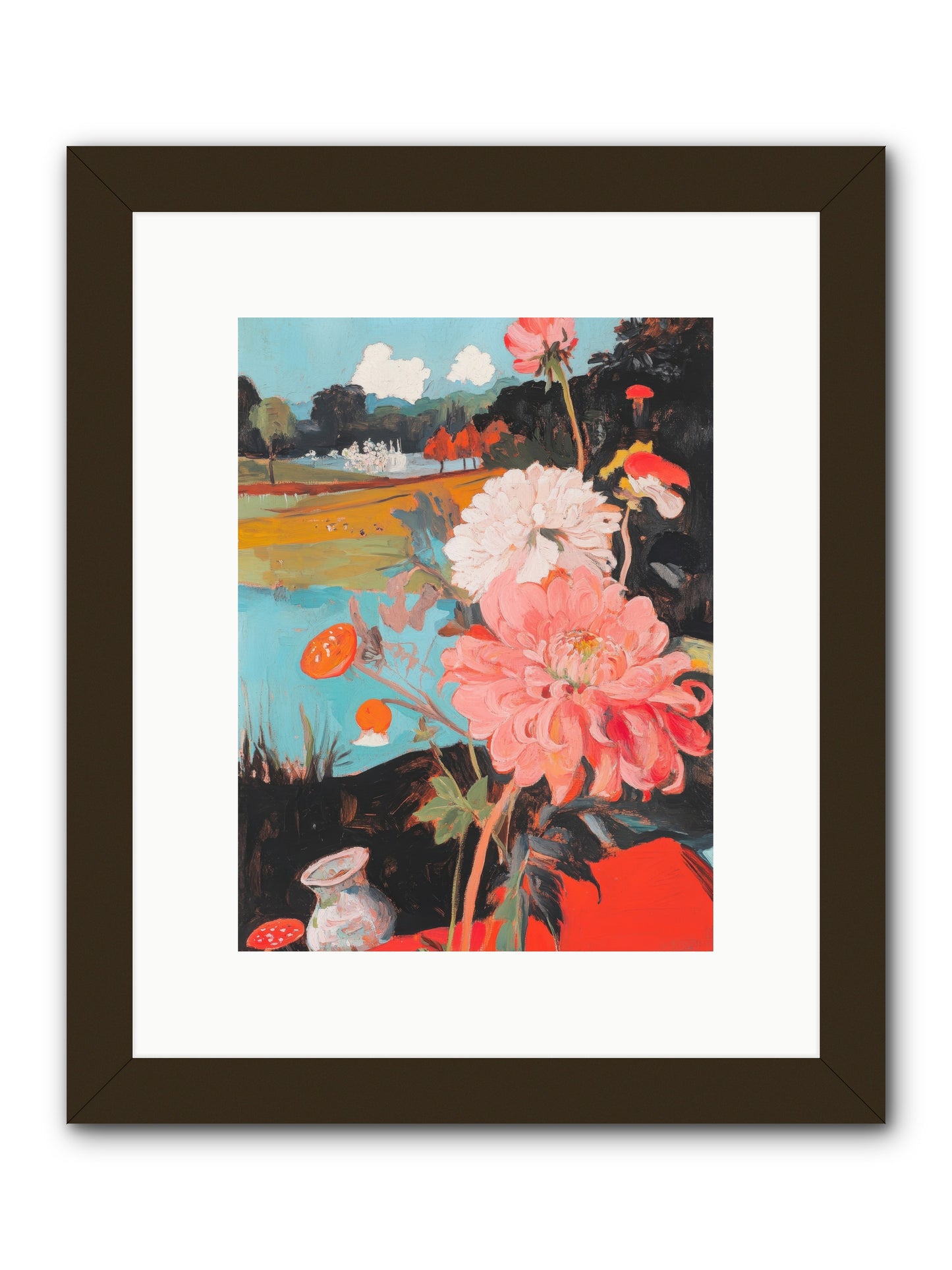 Defiant Blooms -- Framed Print - Black 9x12