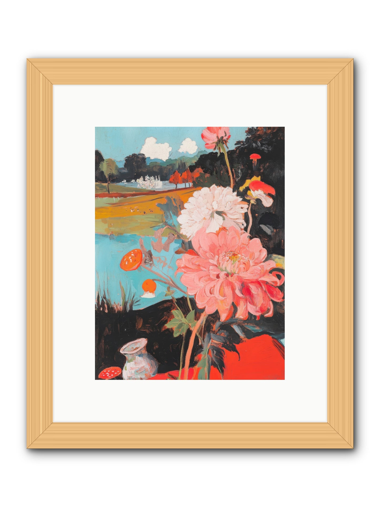 Defiant Blooms -- Framed Print - Natural 9x12