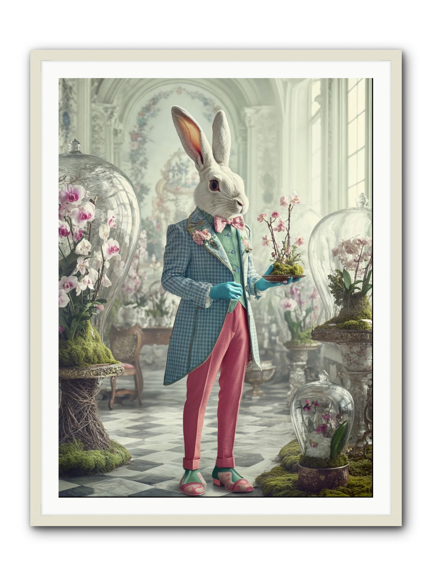 Delight Lives HereRez -- Framed Print - White 36x48