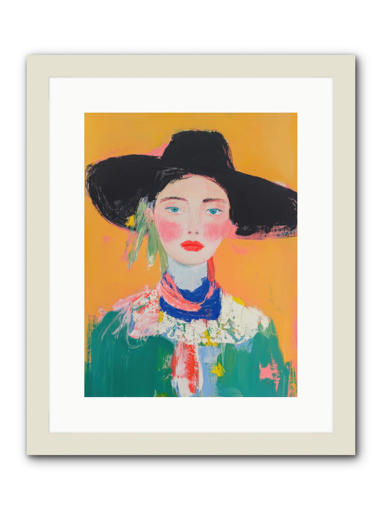 Desert Bloom -- Framed Print - White 12x16