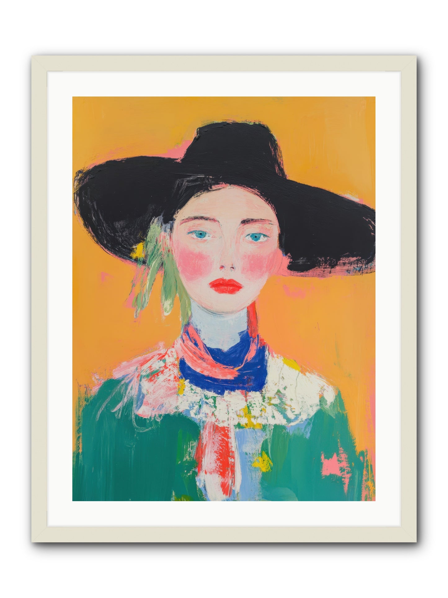 Desert Bloom -- Framed Print - White 24x32