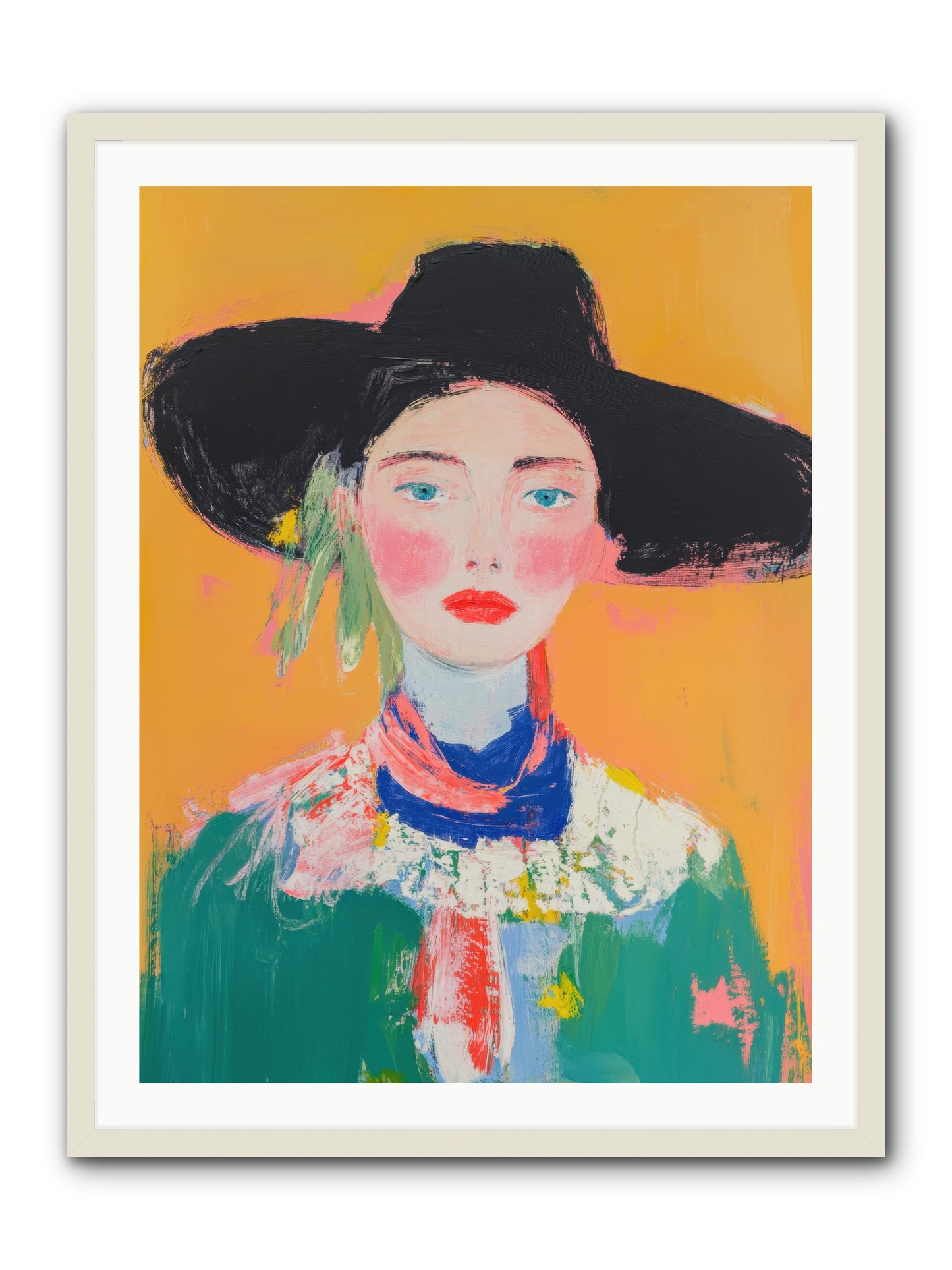 Desert Bloom -- Framed Print - White 30x40