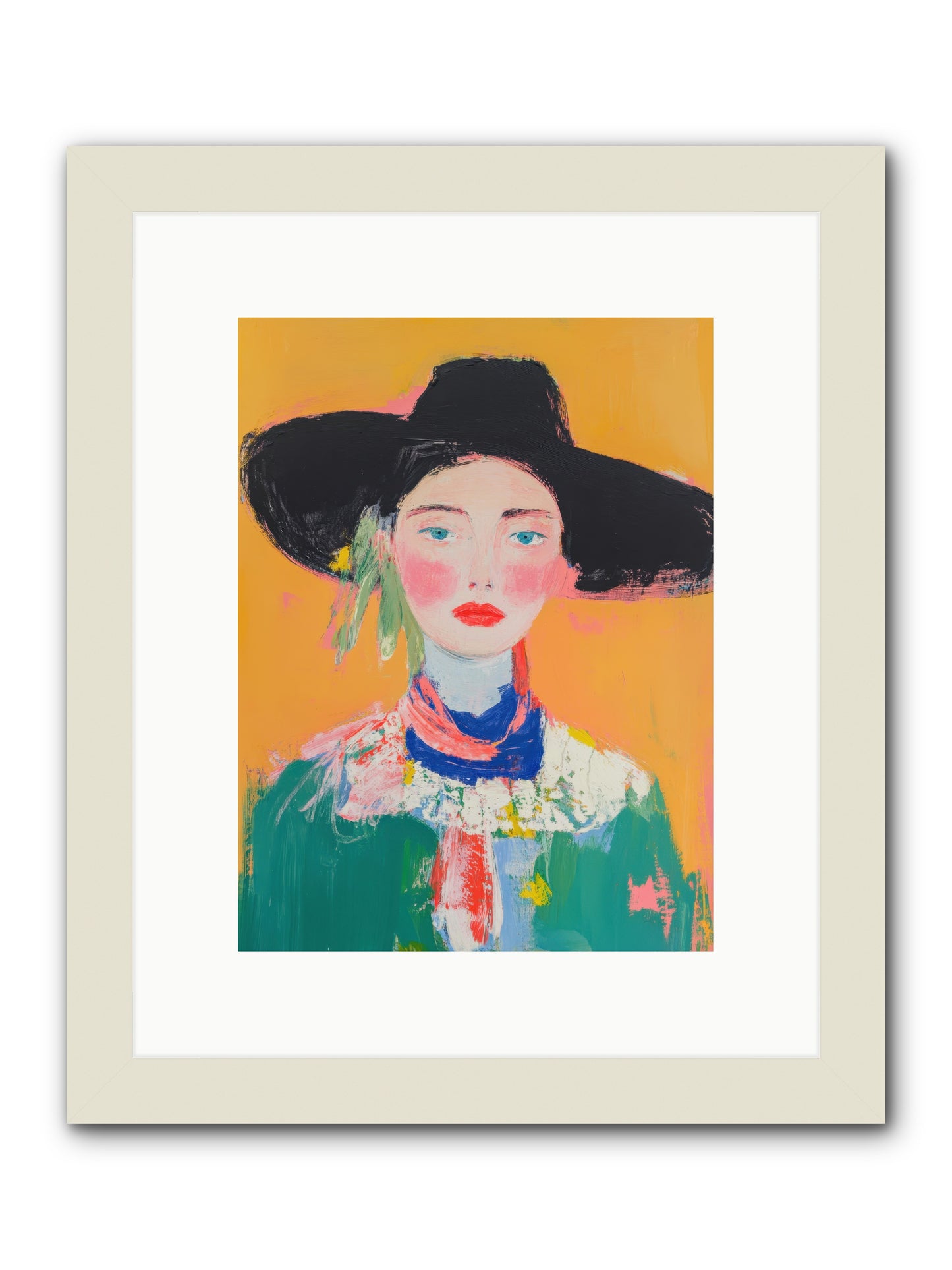 Desert Bloom -- Framed Print - White 9x12