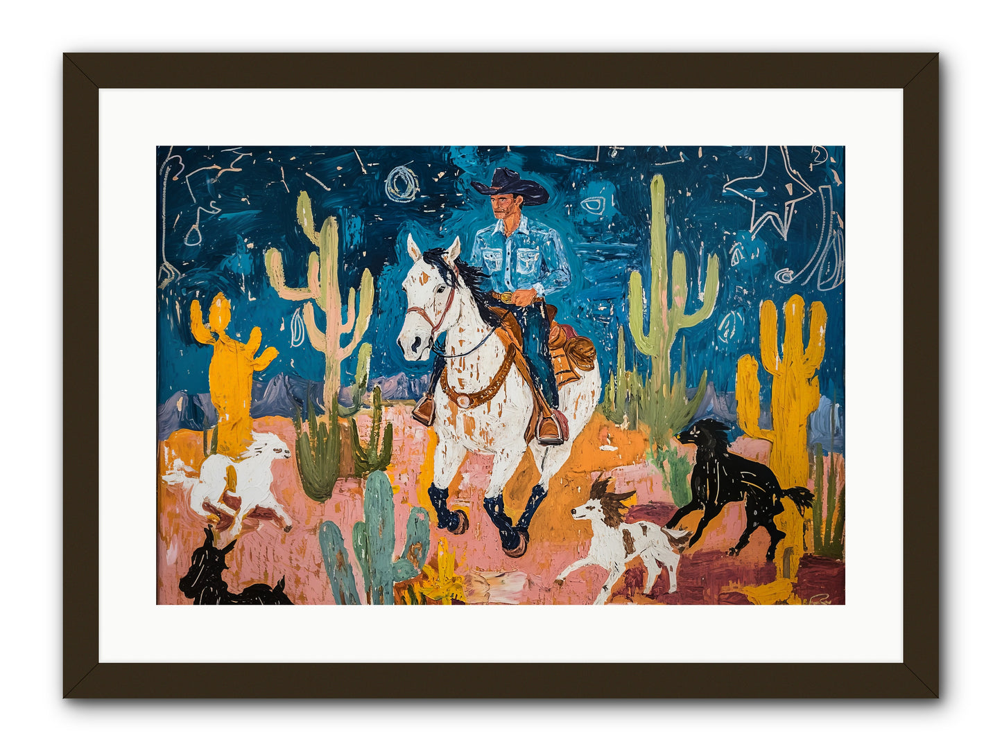 Desert Stars -- Framed Print - Black 24x16