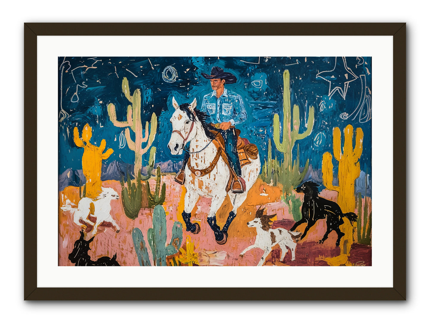 Desert Stars -- Framed Print - Black 30x20
