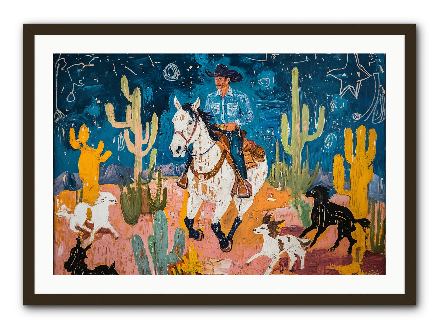 Desert Stars -- Framed Print - Black 36x24