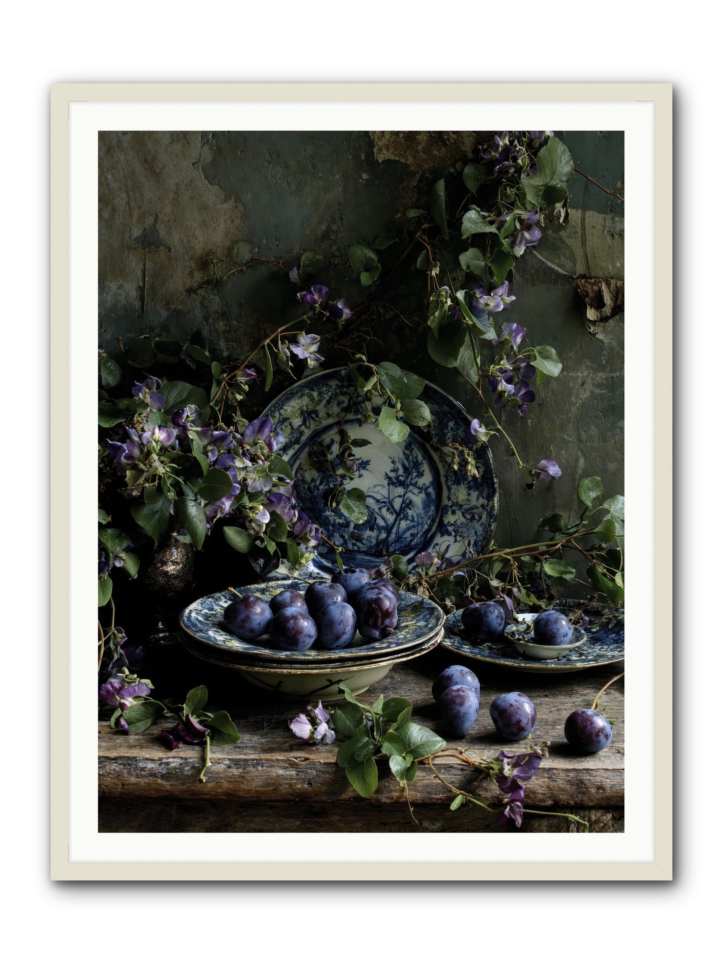 Dessert First -- Framed Print - White 36x48