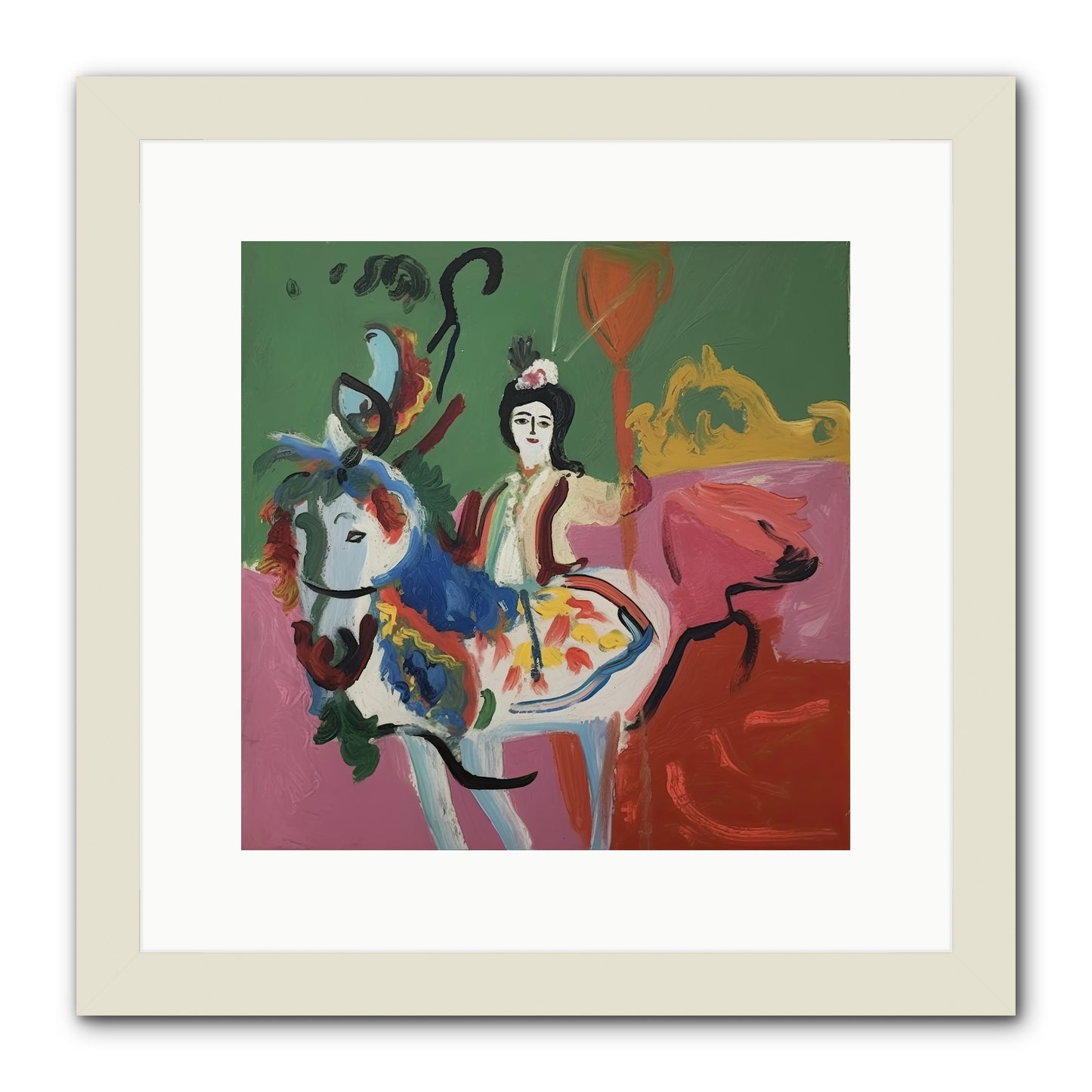 Devlin -- Framed Print - White 12x12