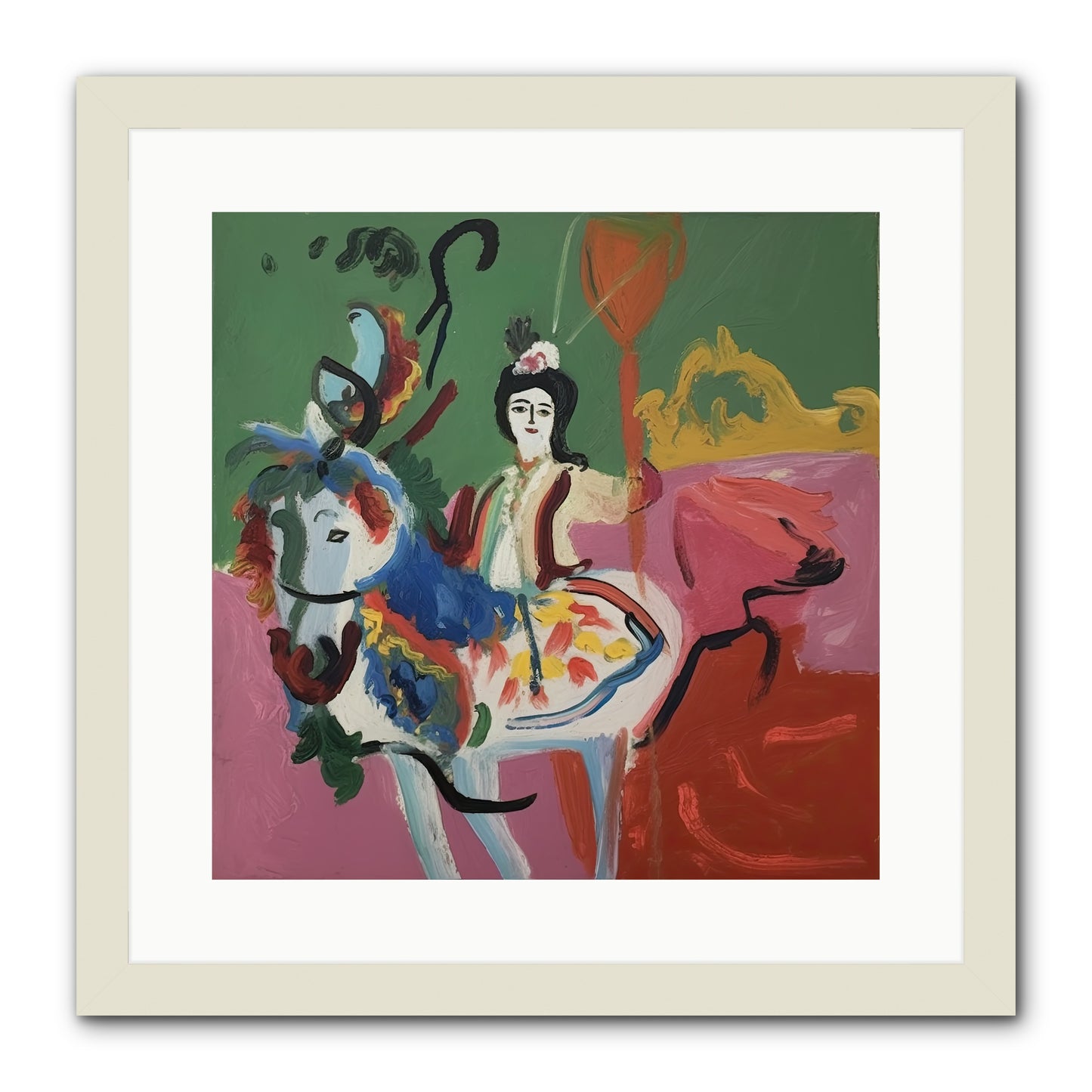 Devlin -- Framed Print - White 16x16