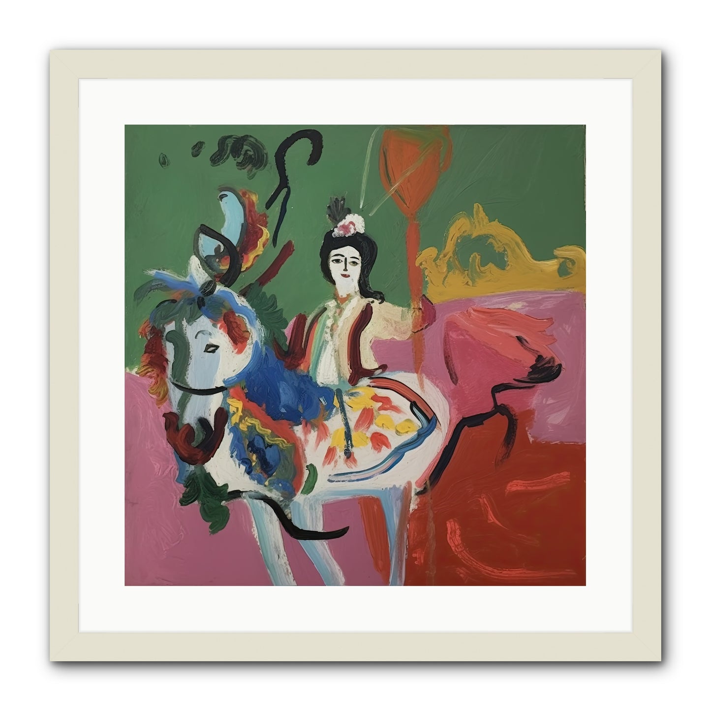 Devlin -- Framed Print - White 20x20