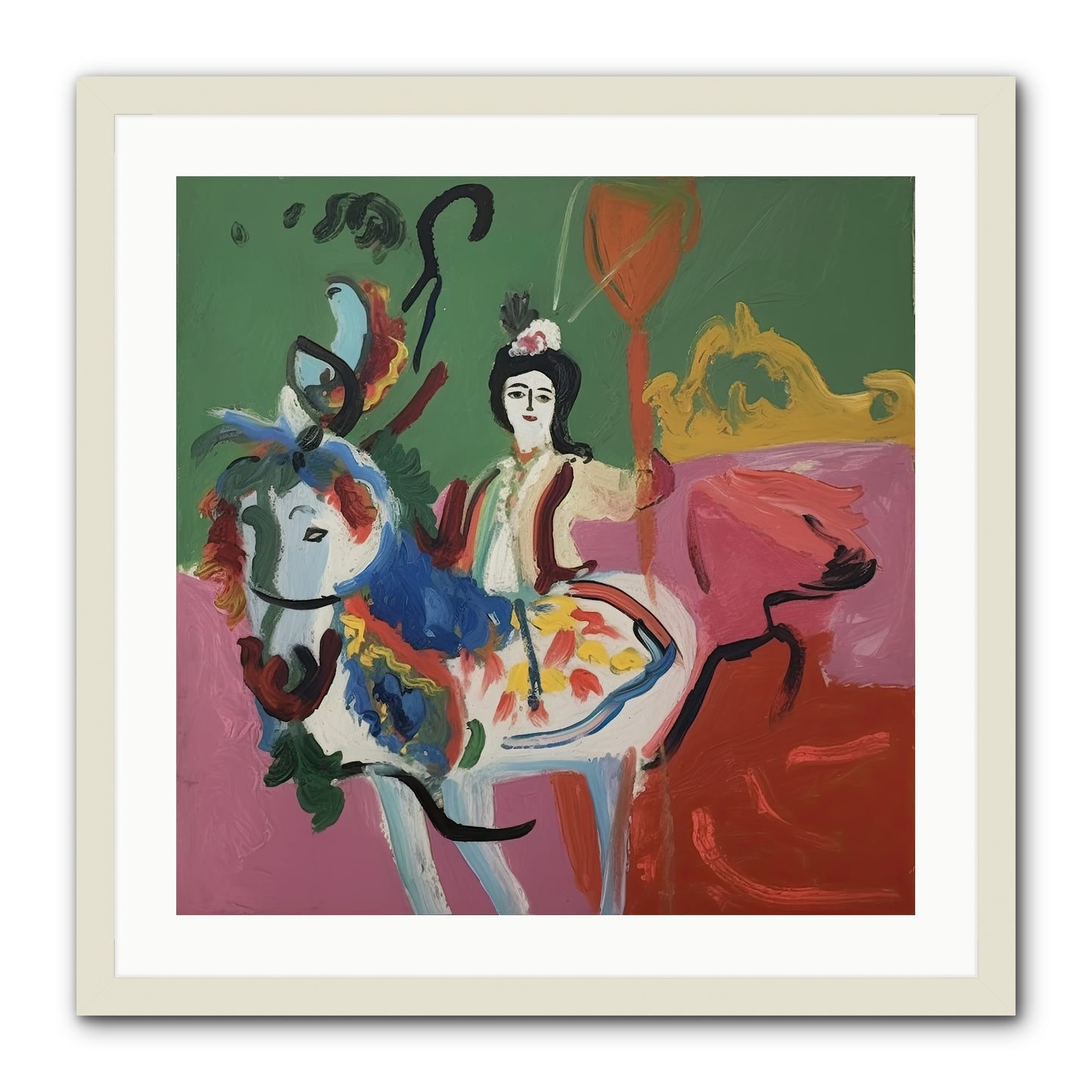 Devlin -- Framed Print - White 24x24