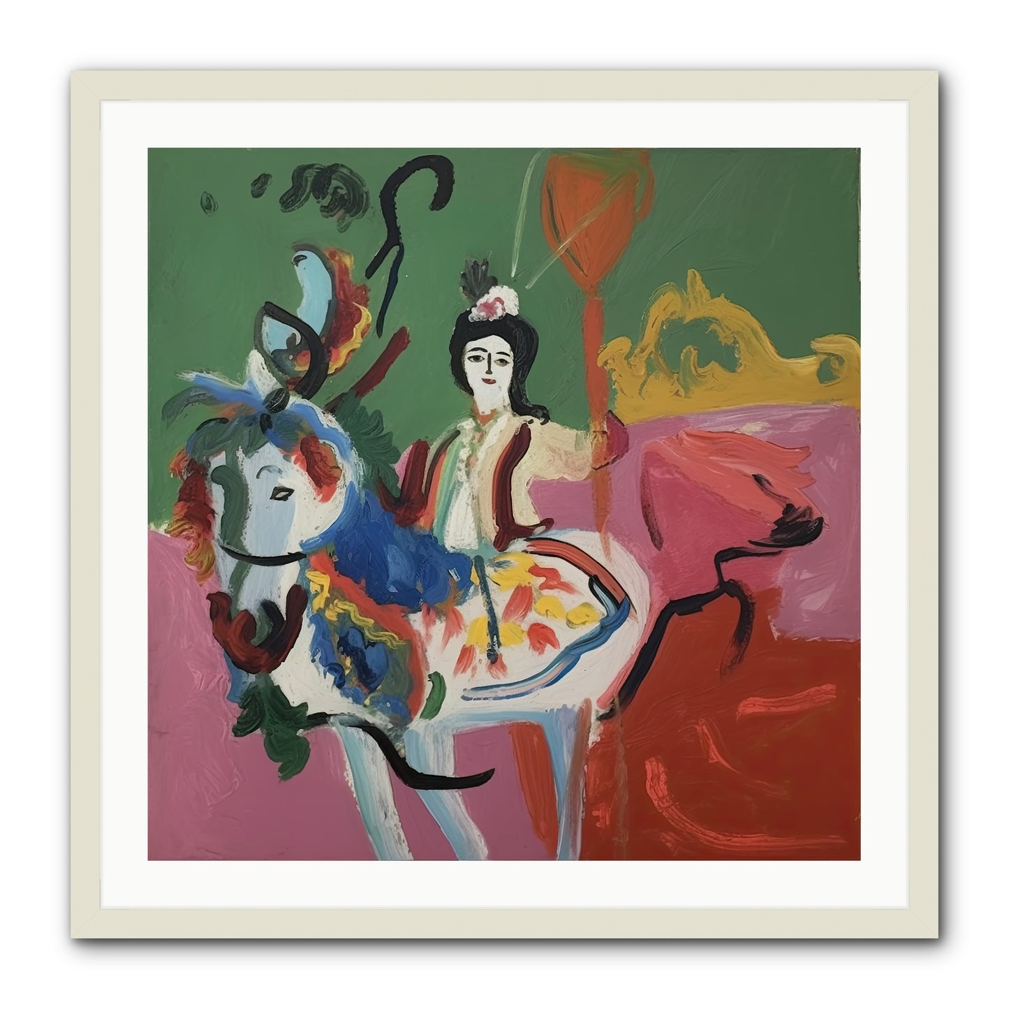 Devlin -- Framed Print - White 30x30