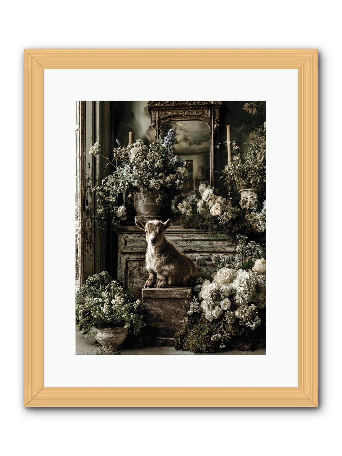 Dew Drop -- Framed Print - Natural 12x16