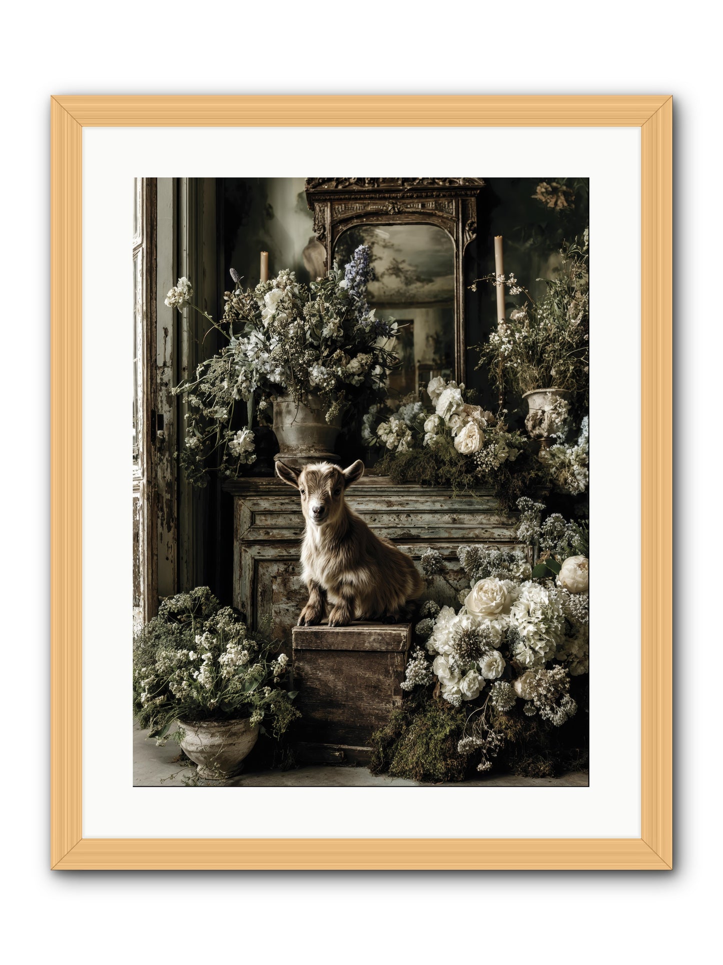 Dew Drop -- Framed Print - Natural 18x24